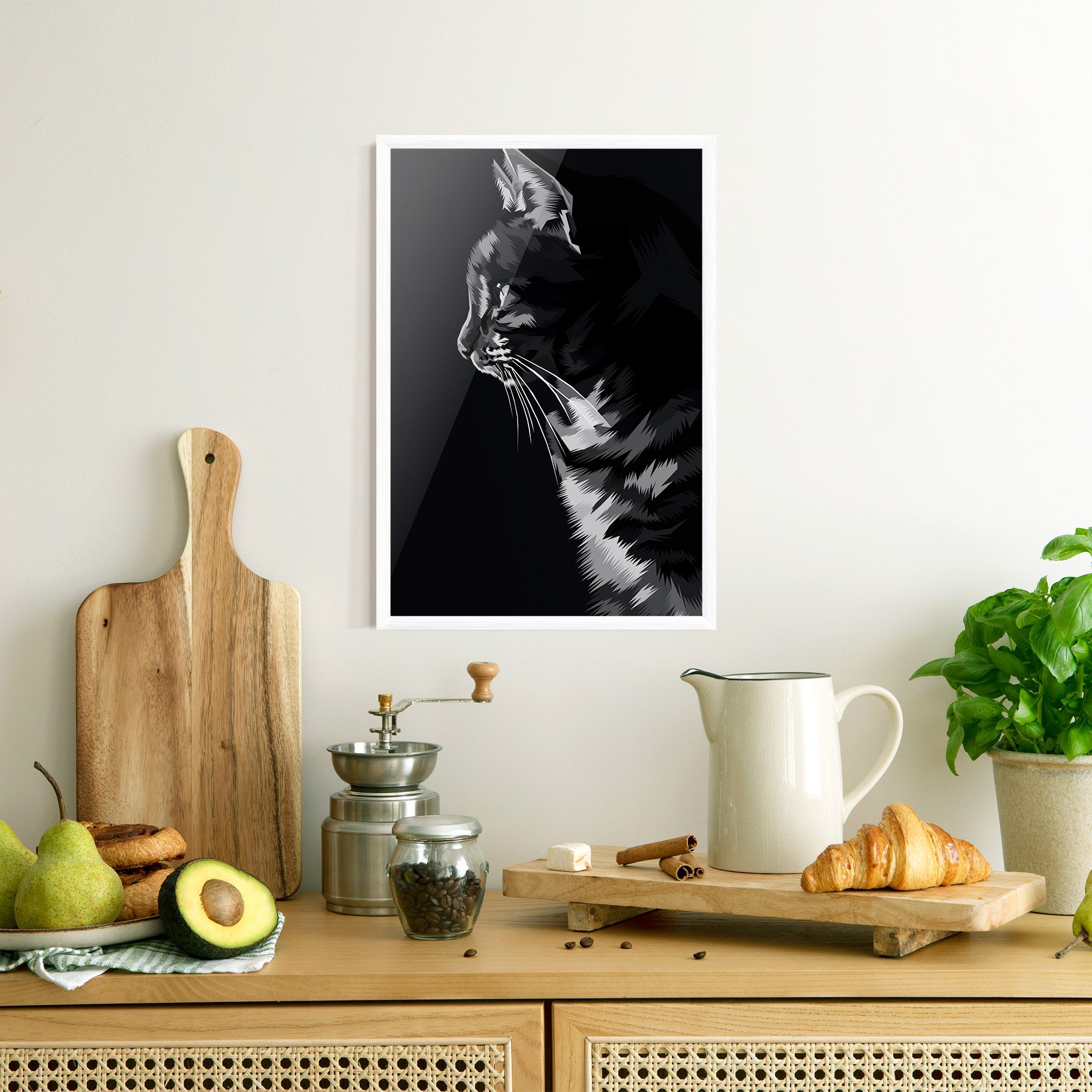 Black Grey Cat mockup 8