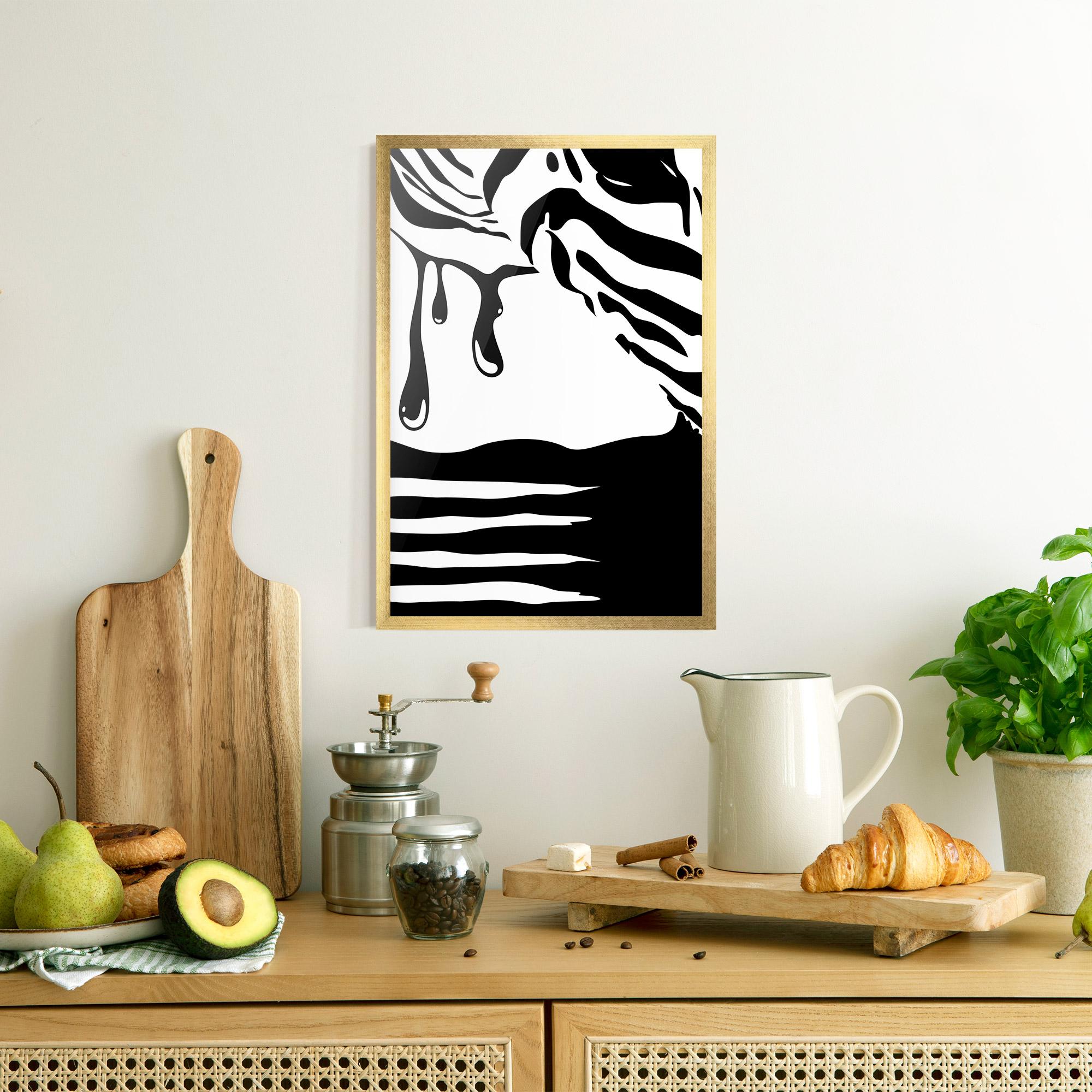 Plakat w Ramie Zebra Eye mockup 8