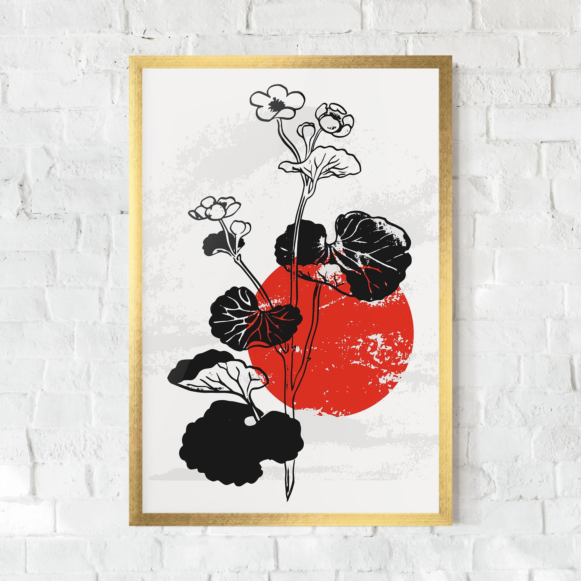 Plakat w Ramie Japan Plant Art mockup 0