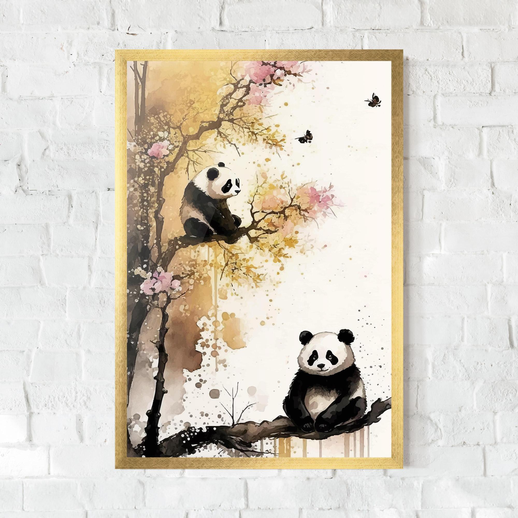 Plakat w Ramie Panda Asiatic View mockup 0