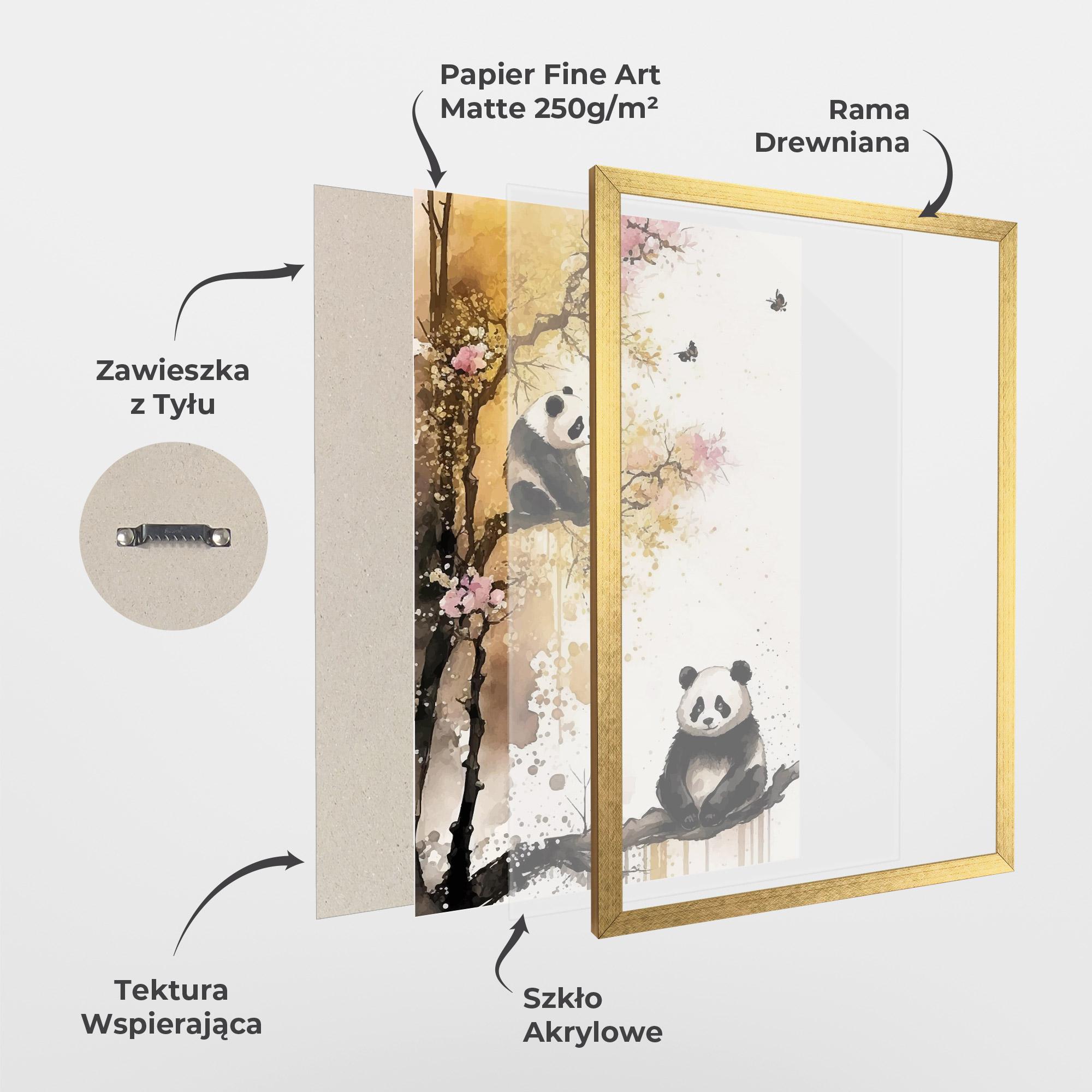 Plakat w Ramie Panda Asiatic View mockup 1