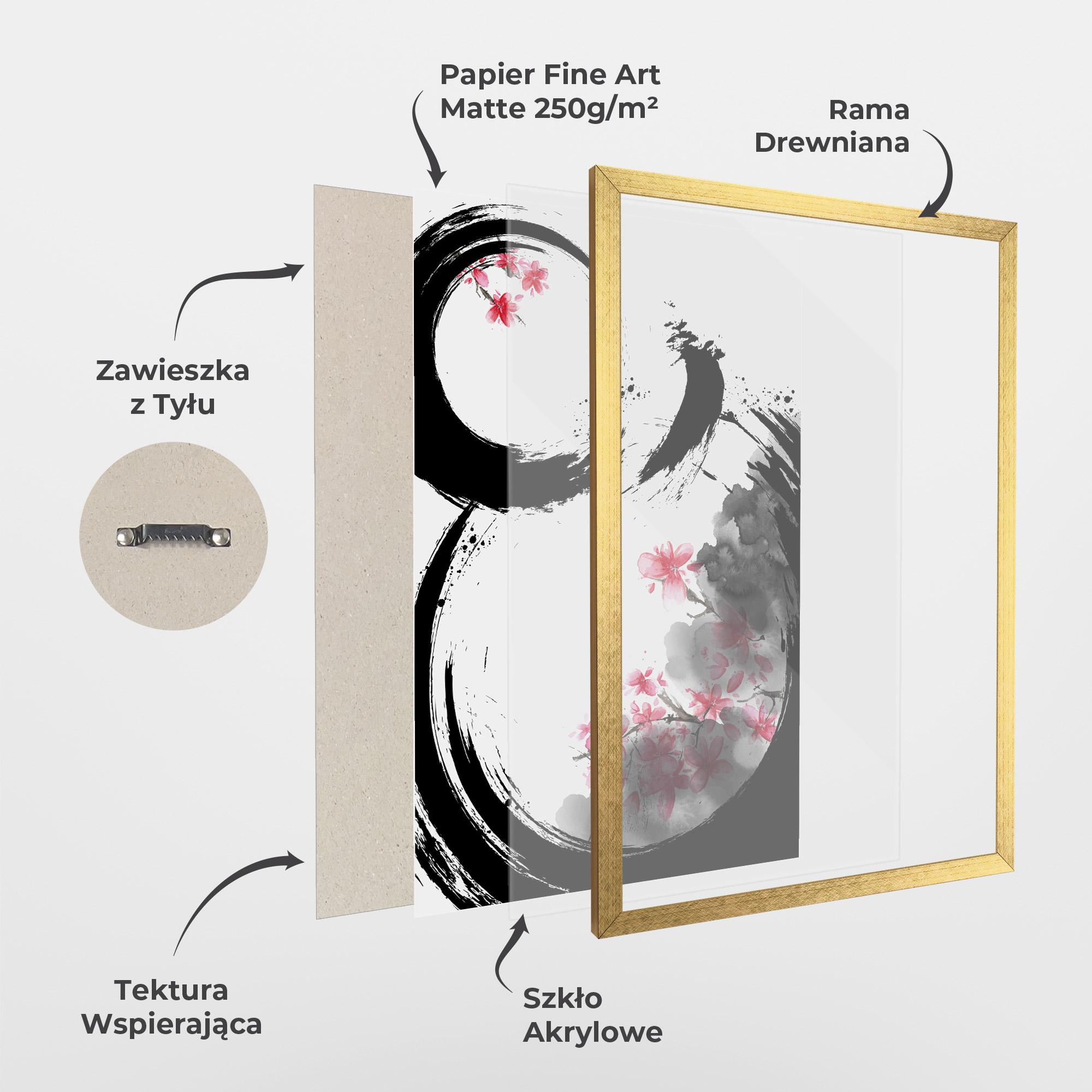 Plakat w Ramie Pink Flower Smoke mockup 1