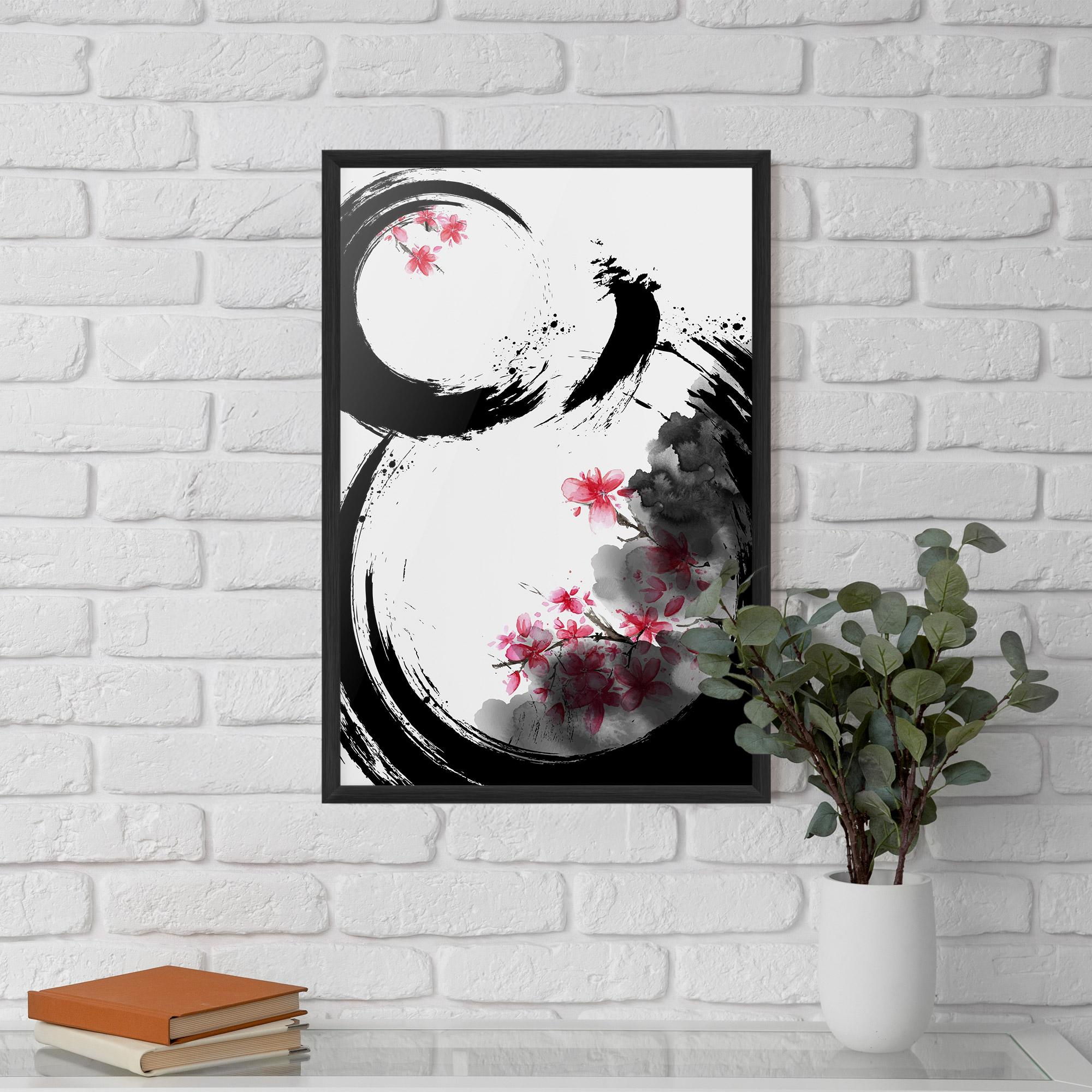 Plakat w Ramie Pink Flower Smoke mockup 5