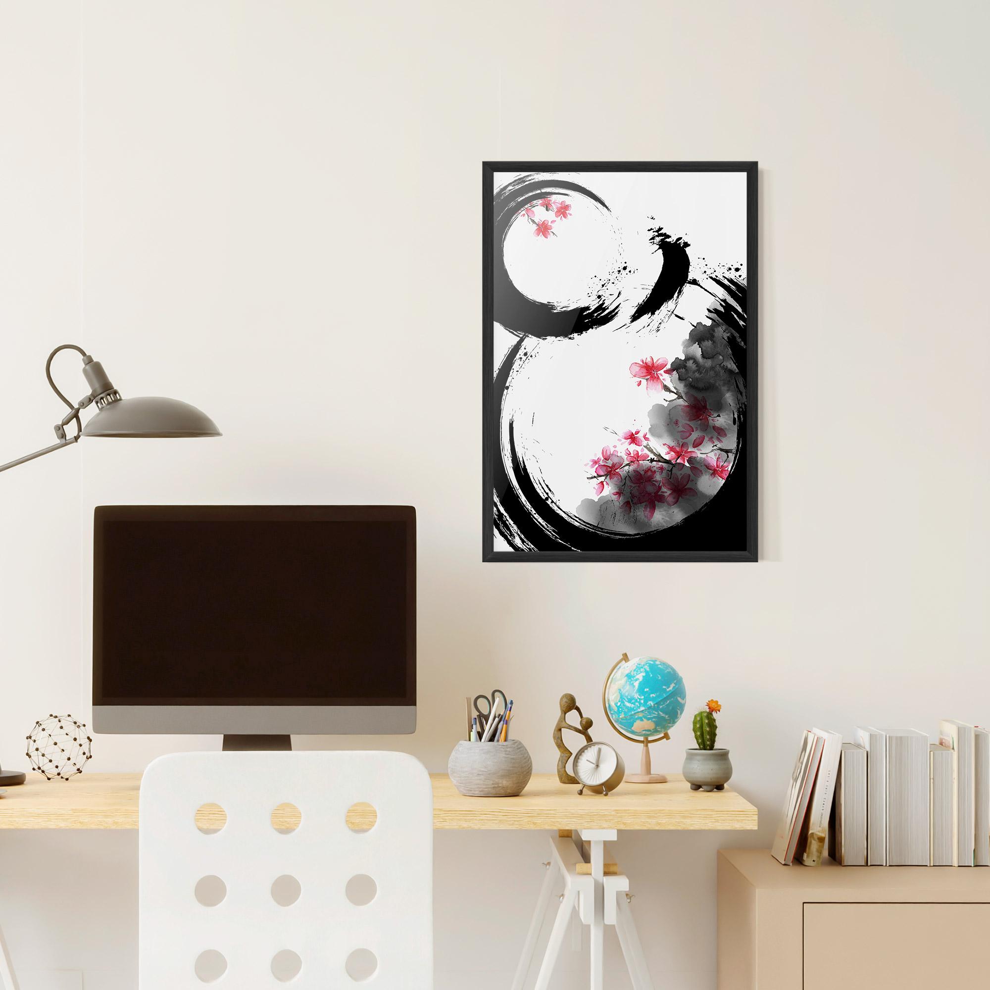 Plakat w Ramie Pink Flower Smoke mockup 6