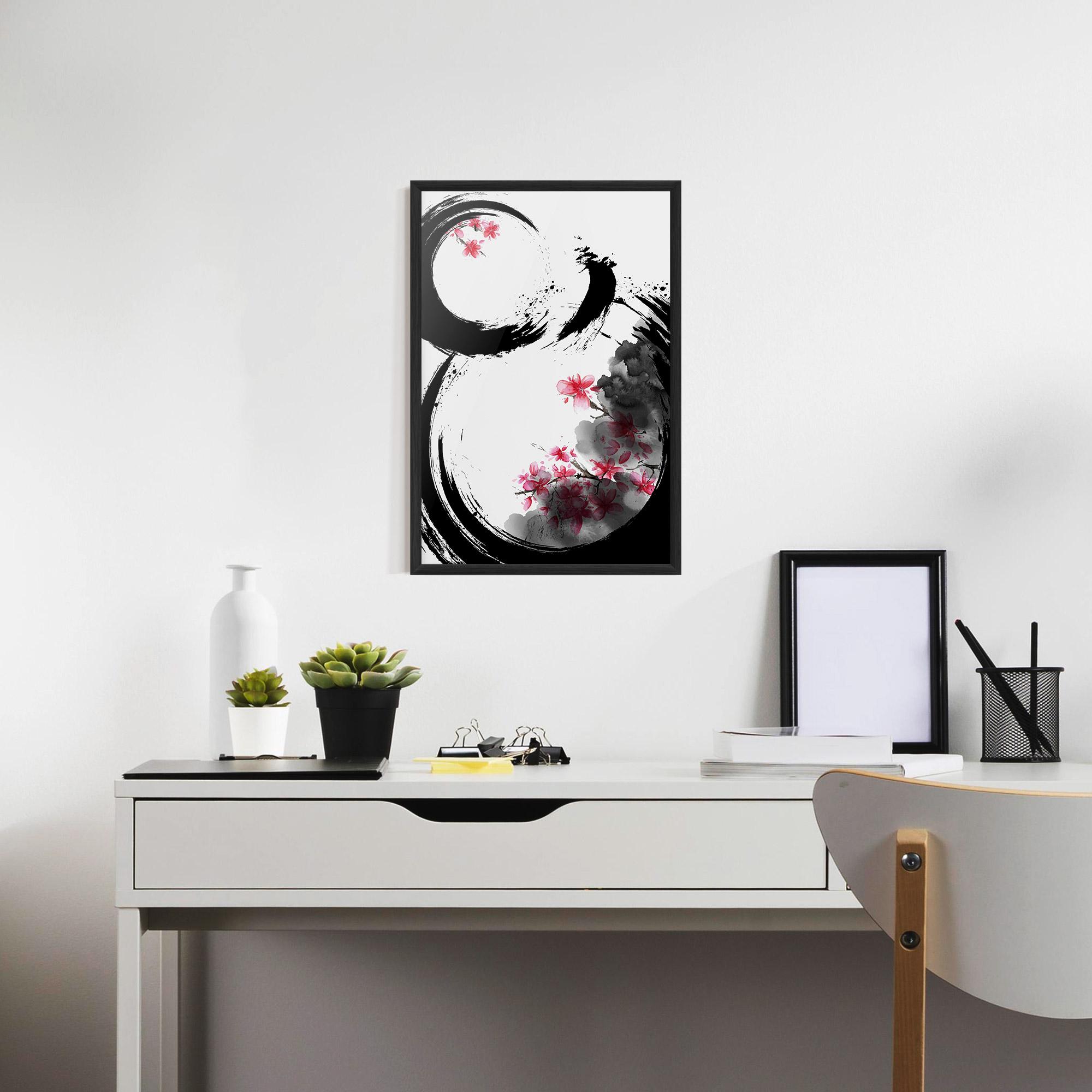 Plakat w Ramie Pink Flower Smoke mockup 7