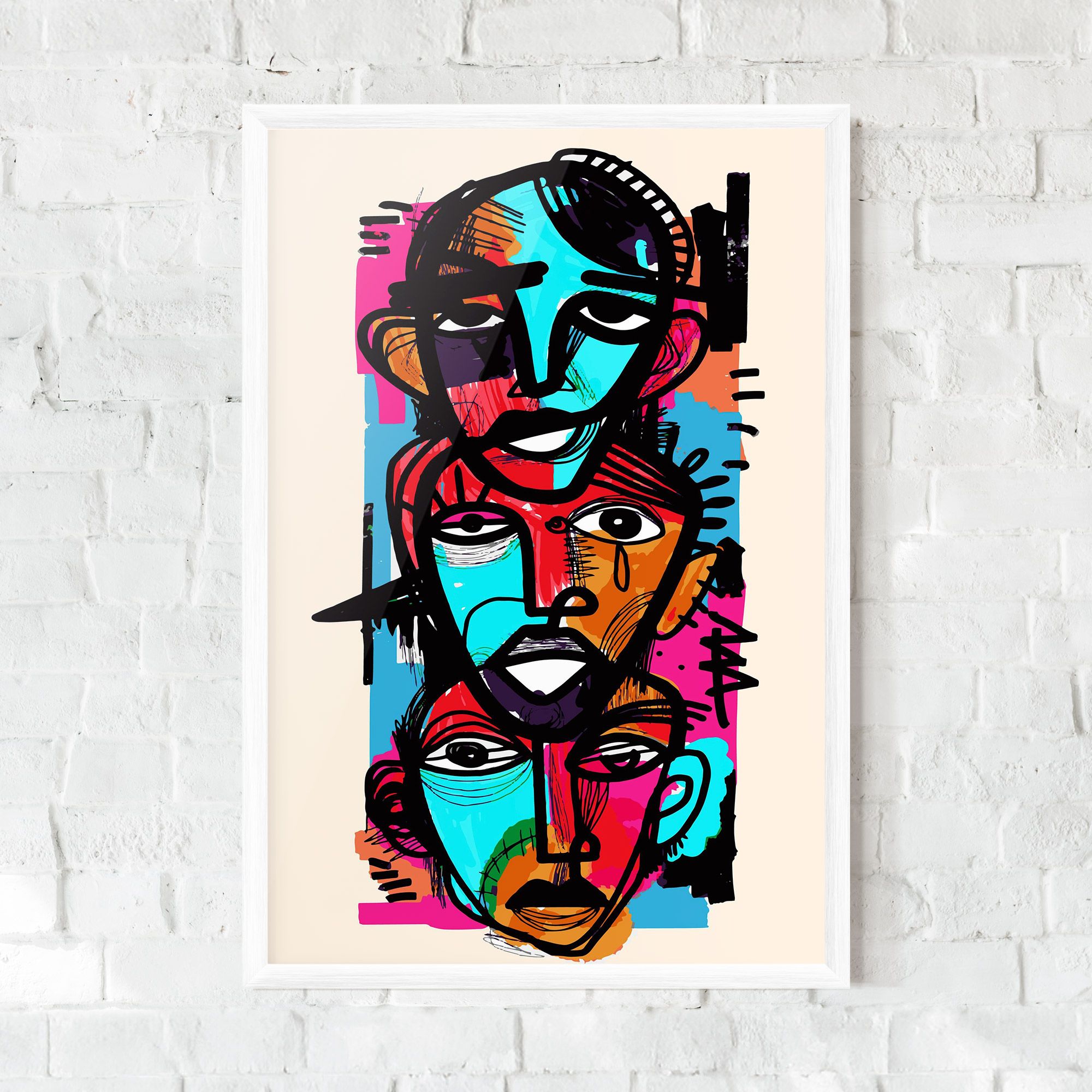 Blue Orange Faces mockup 0