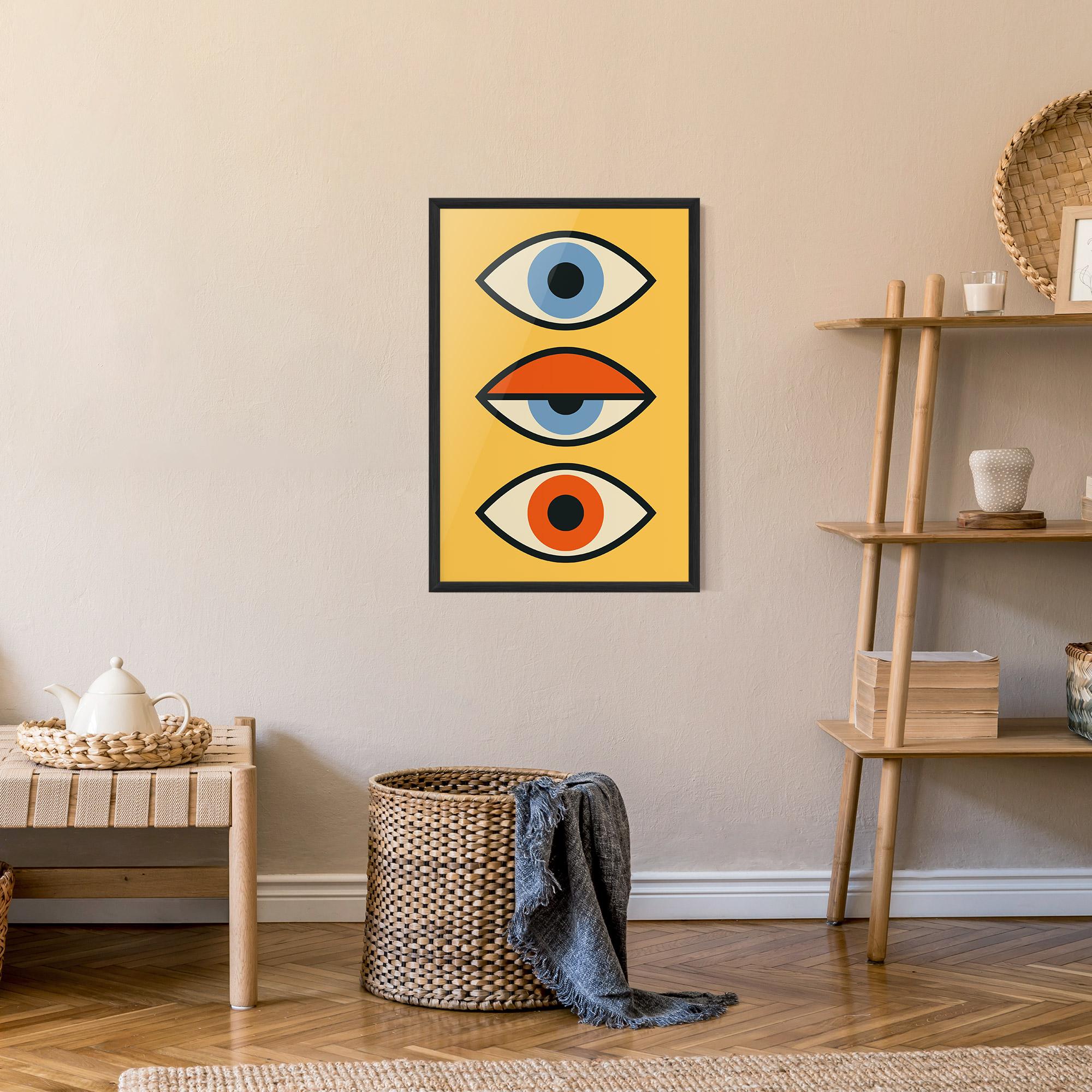 Plakat w Ramie Blue Orange Eye mockup 9