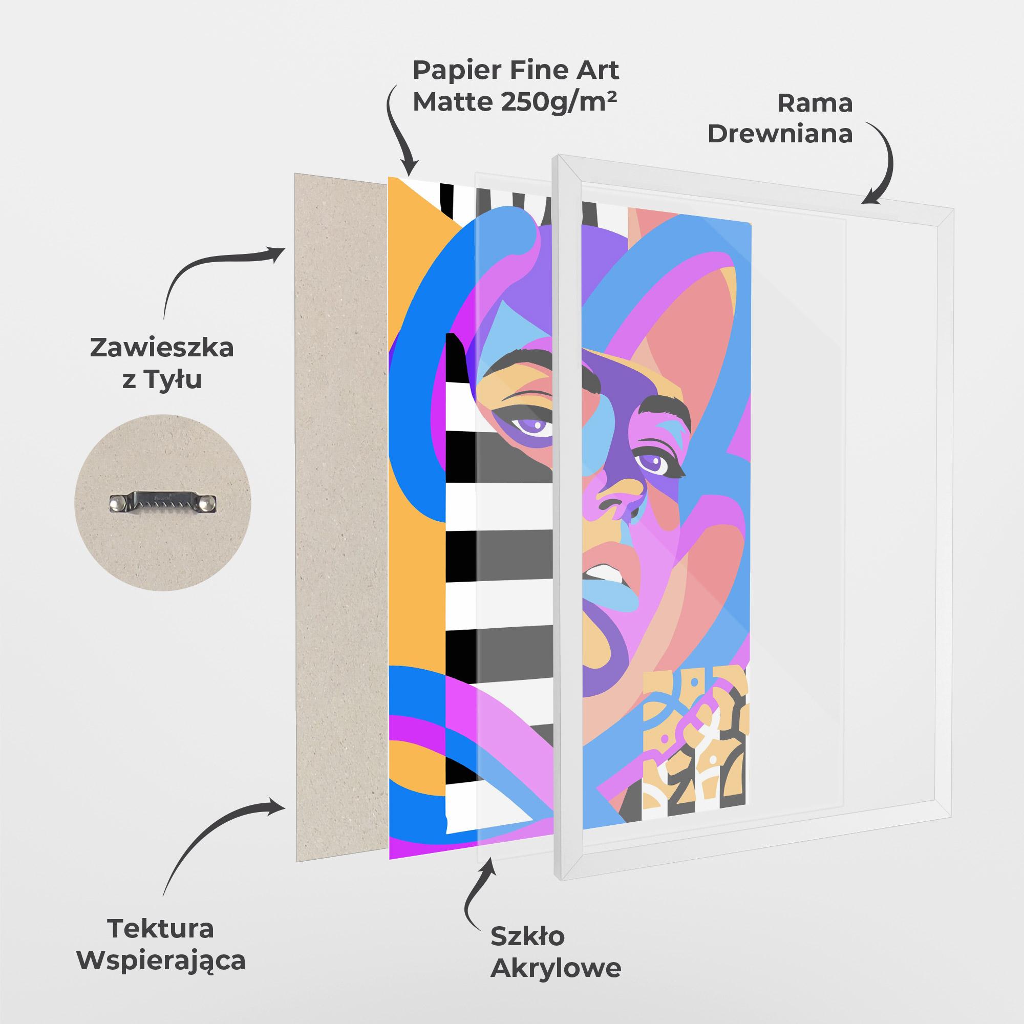 Plakat w Ramie Woman Art Face mockup 1