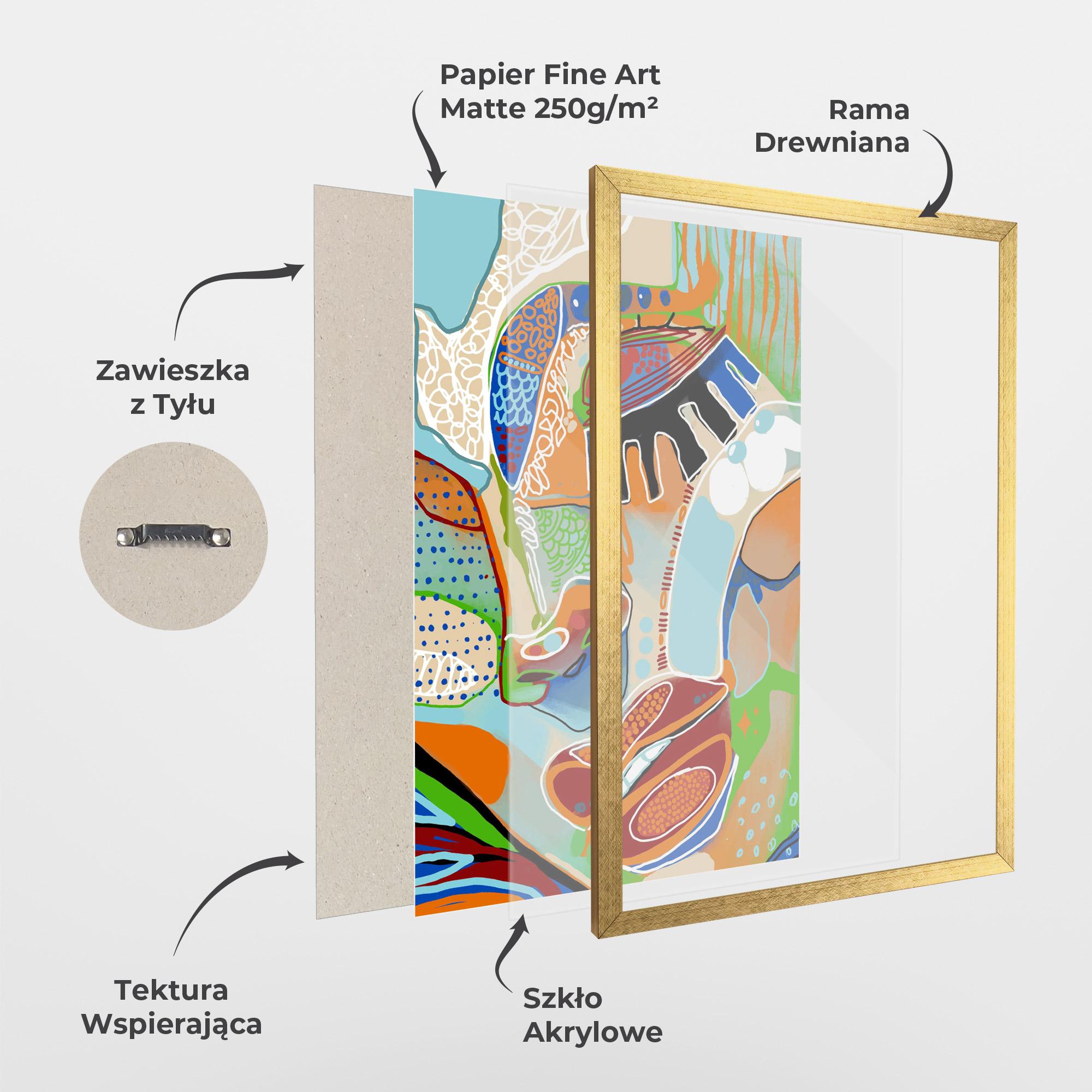 Plakat w Ramie Abstract Face Art mockup 1