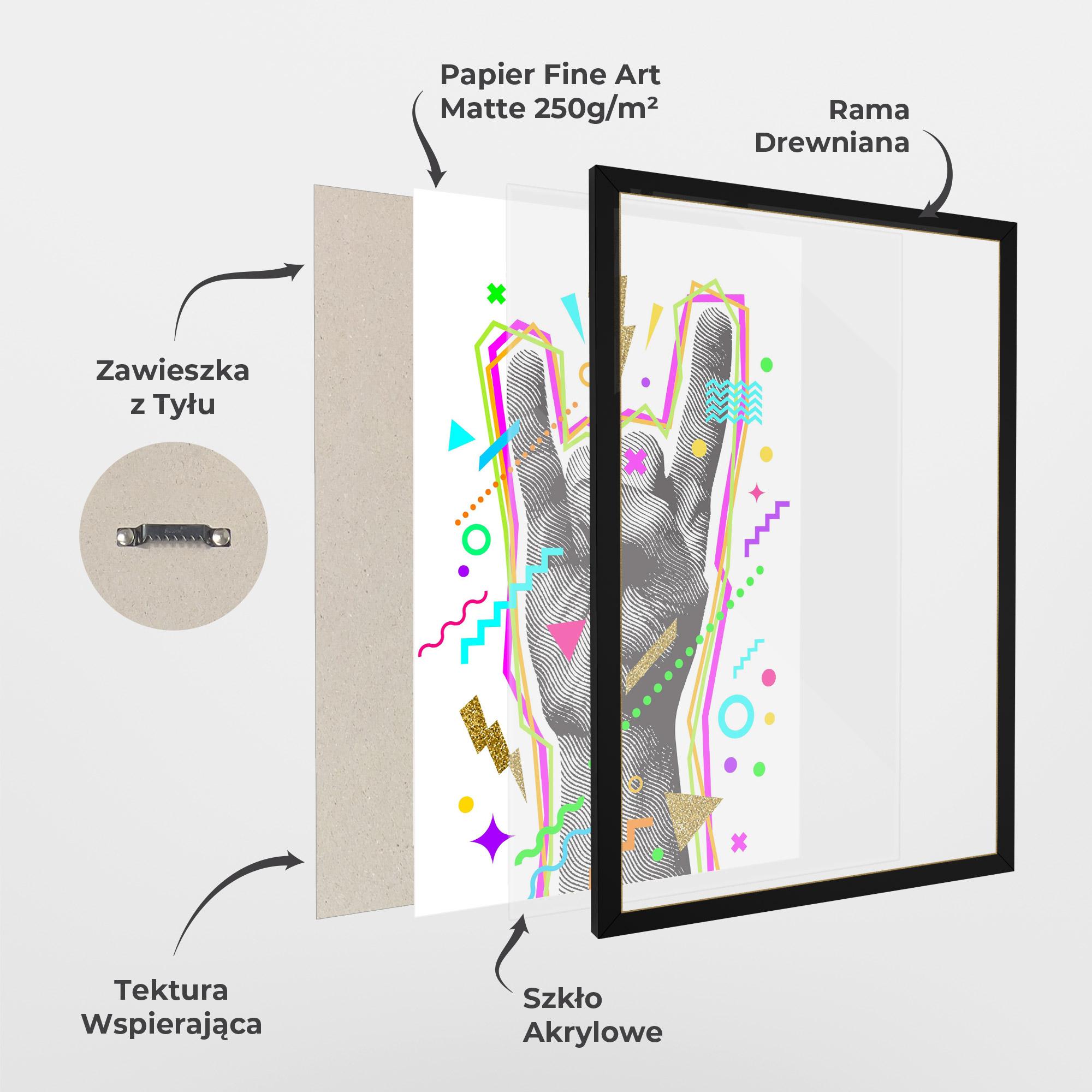 Plakat w Ramie Hand Sign Art mockup 1