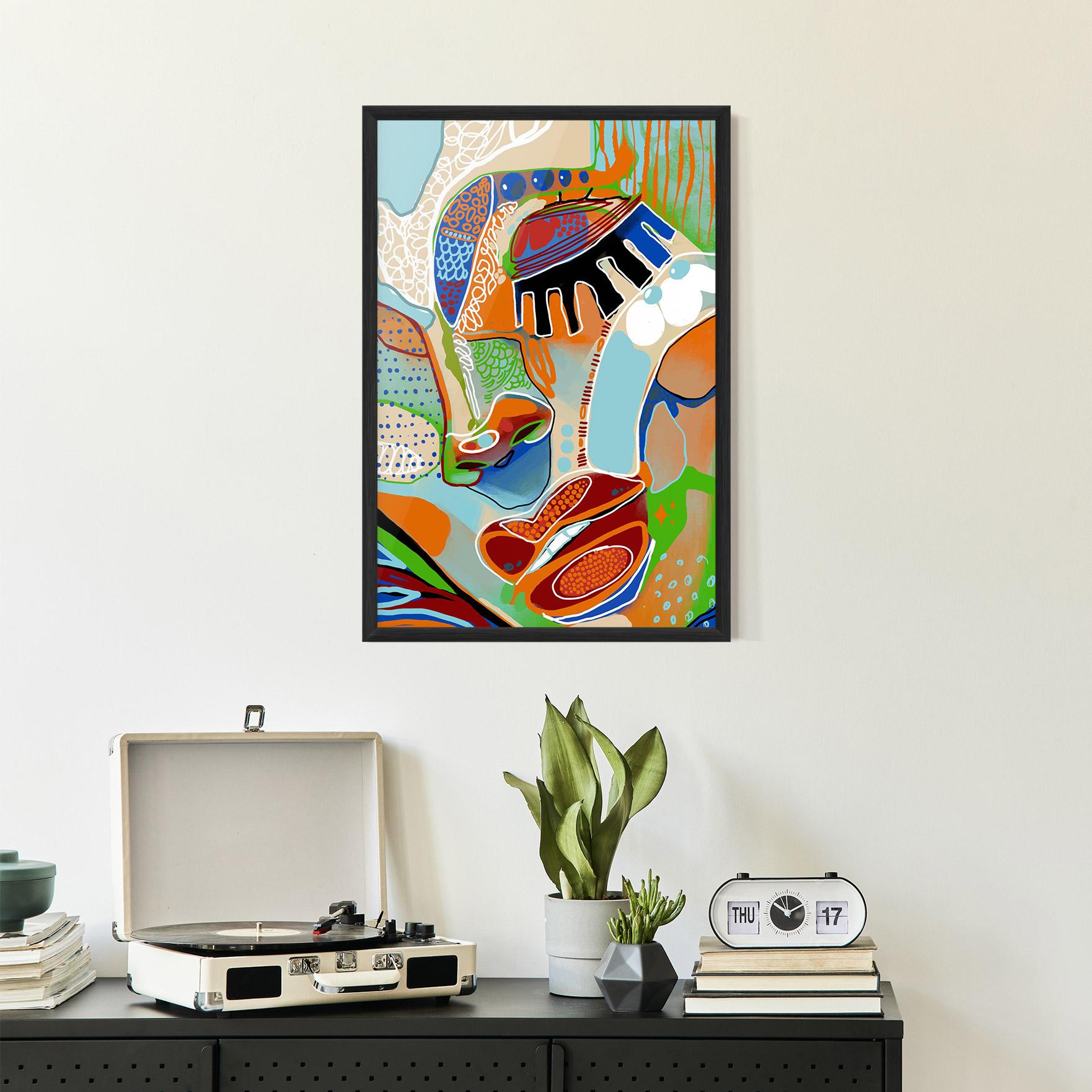 Plakat w Ramie Abstract Face Art mockup 2