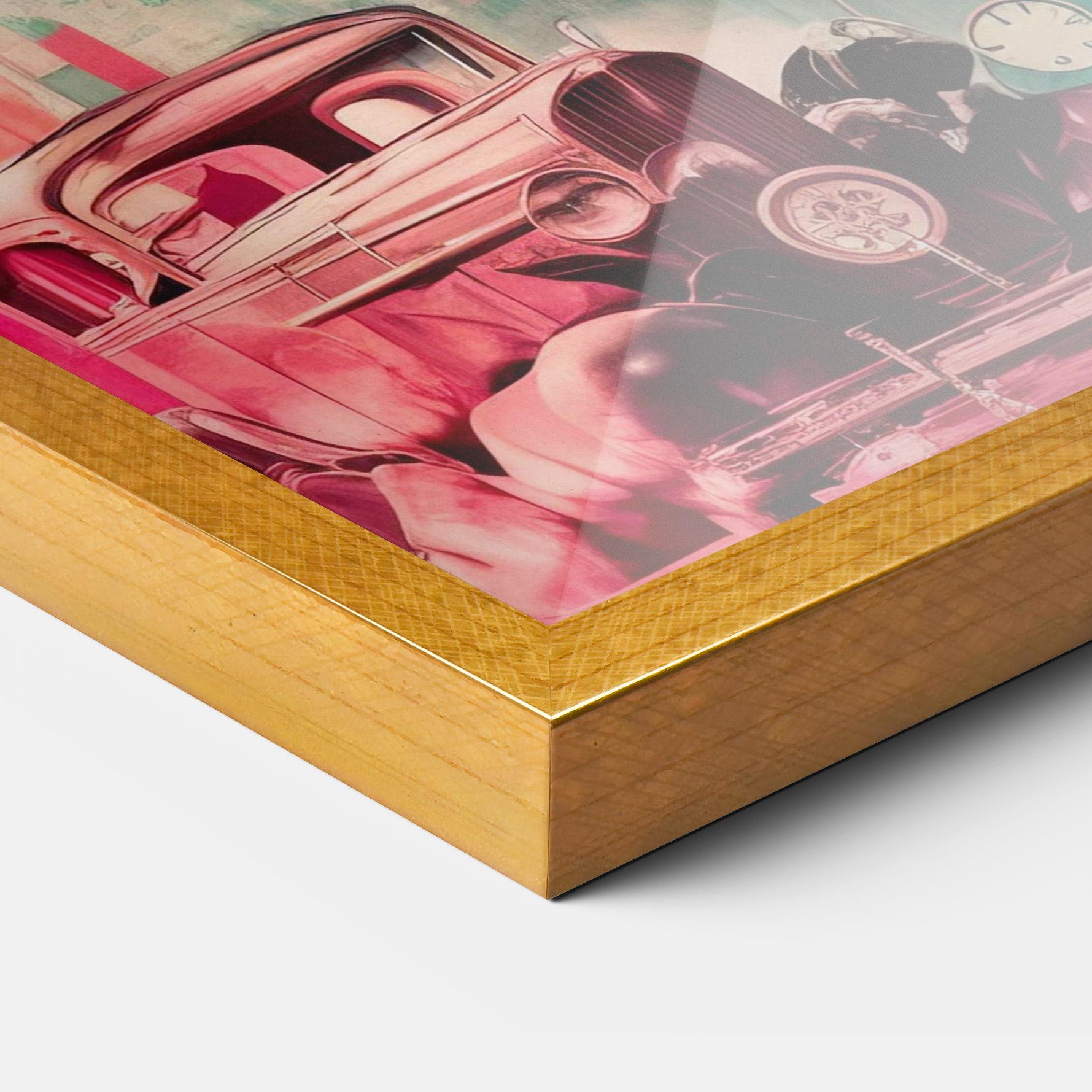 Plakat w Ramie 60s Retro Collage mockup 3