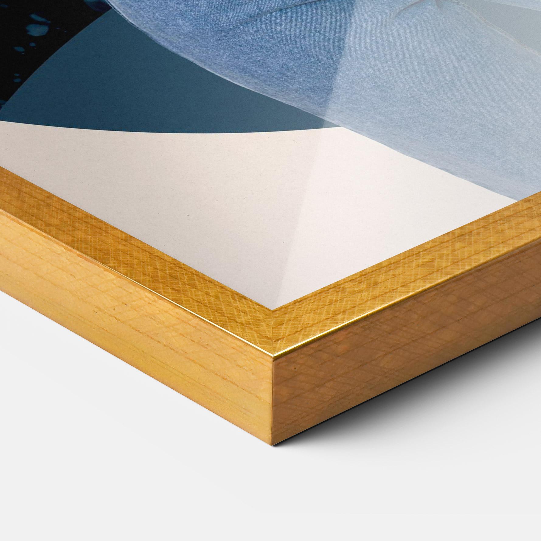 Plakat w Ramie Blue Jeans Lips mockup 3