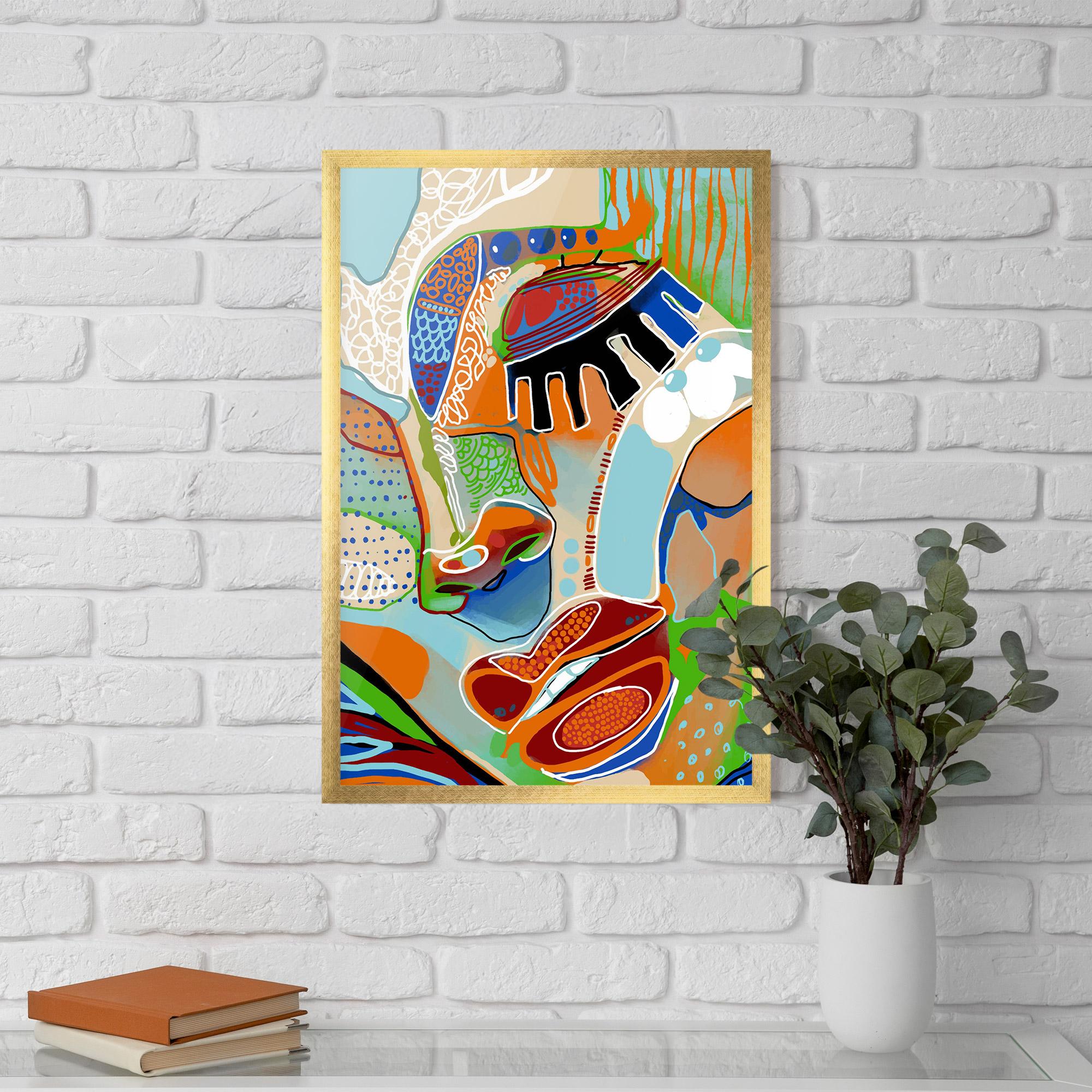 Plakat w Ramie Abstract Face Art mockup 5