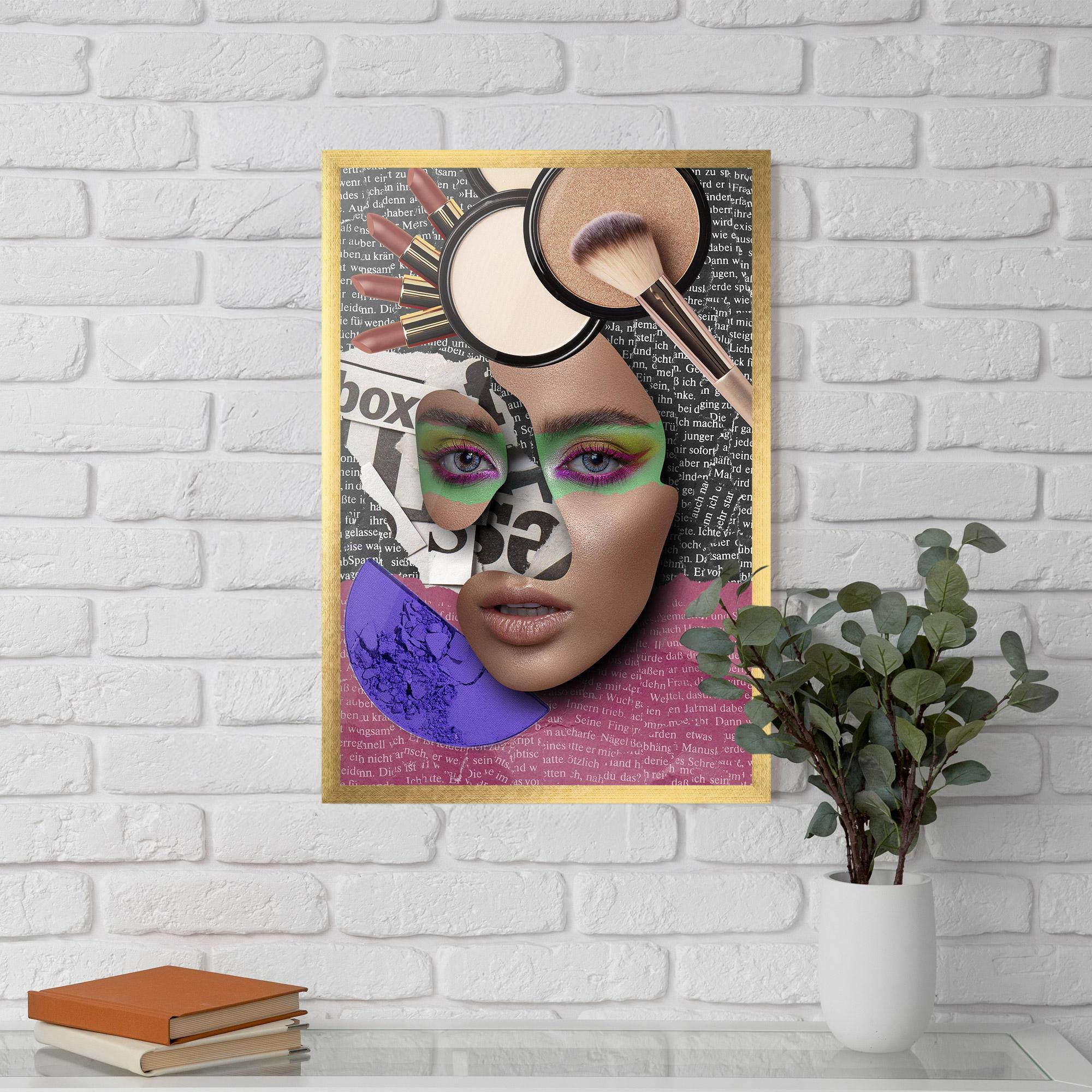 Plakat w Ramie Makeup Collage mockup 5