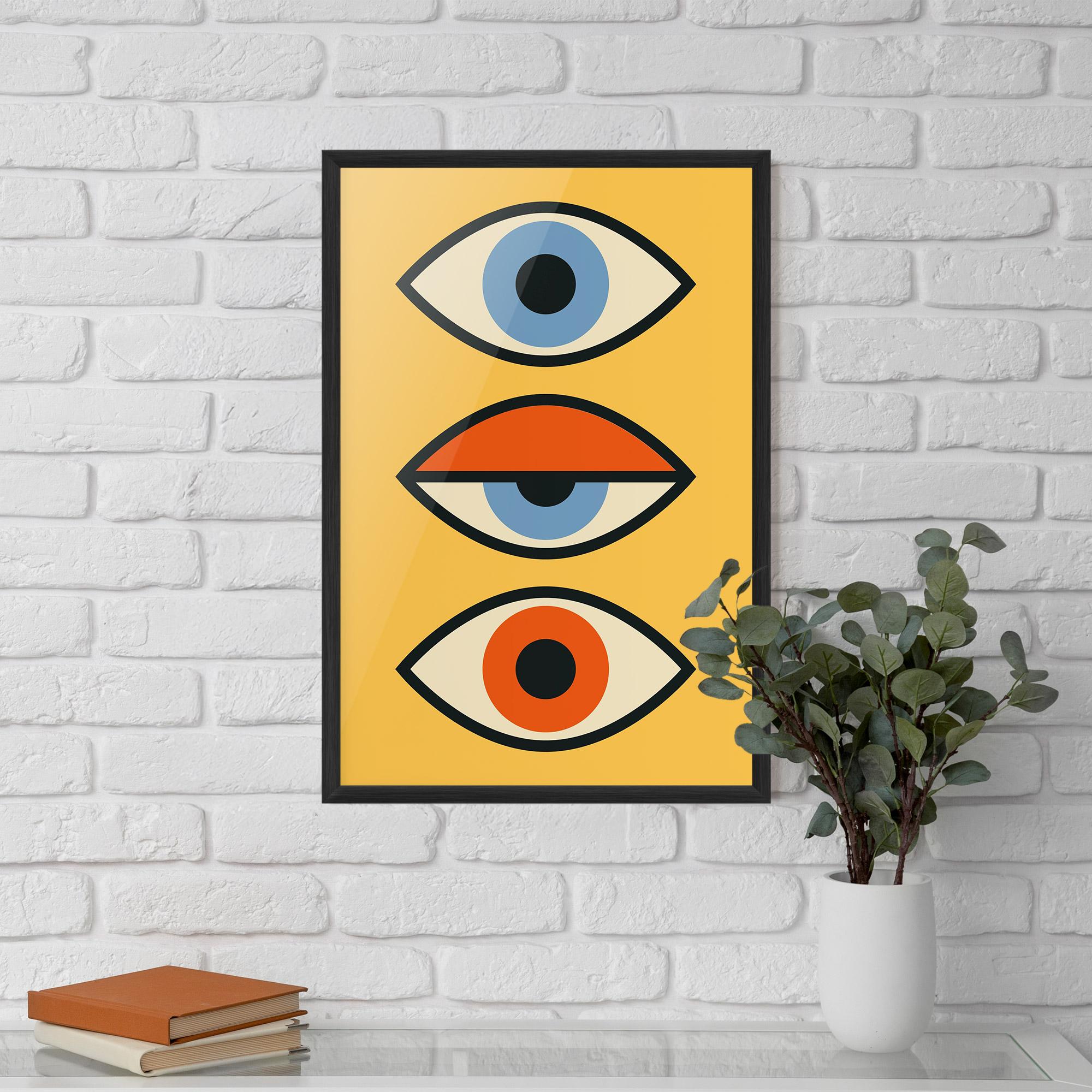 Plakat w Ramie Blue Orange Eye mockup 5