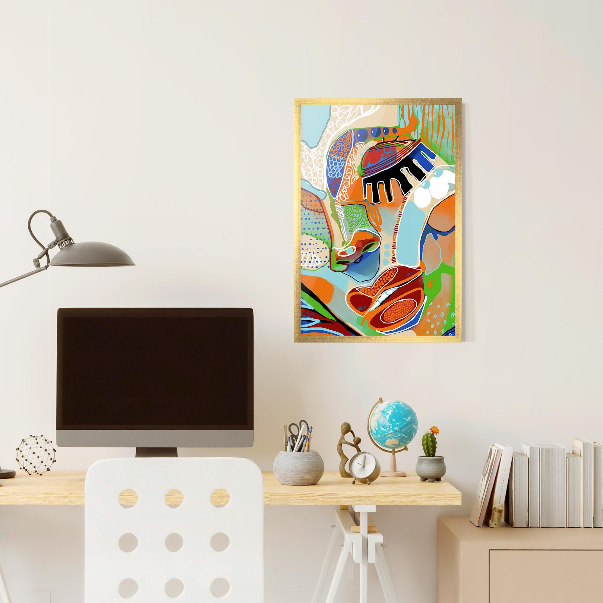 Plakat w Ramie Abstract Face Art mockup 6