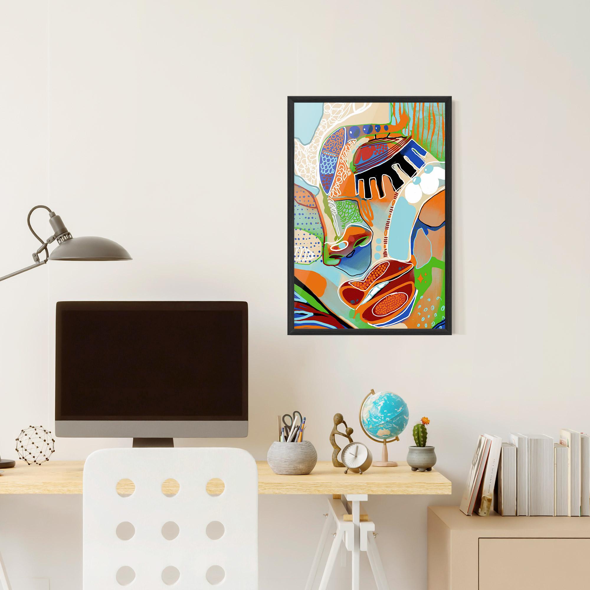 Plakat w Ramie Abstract Face Art mockup 6