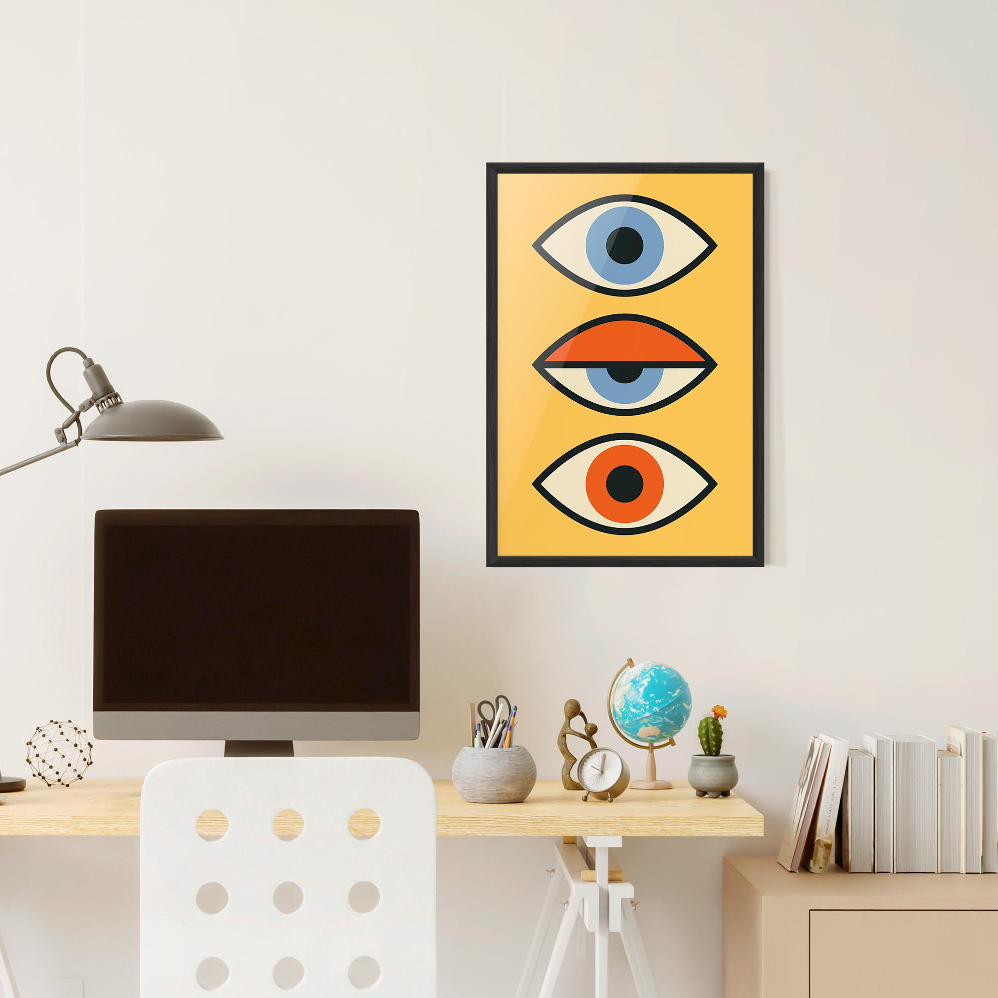Plakat w Ramie Blue Orange Eye mockup 6