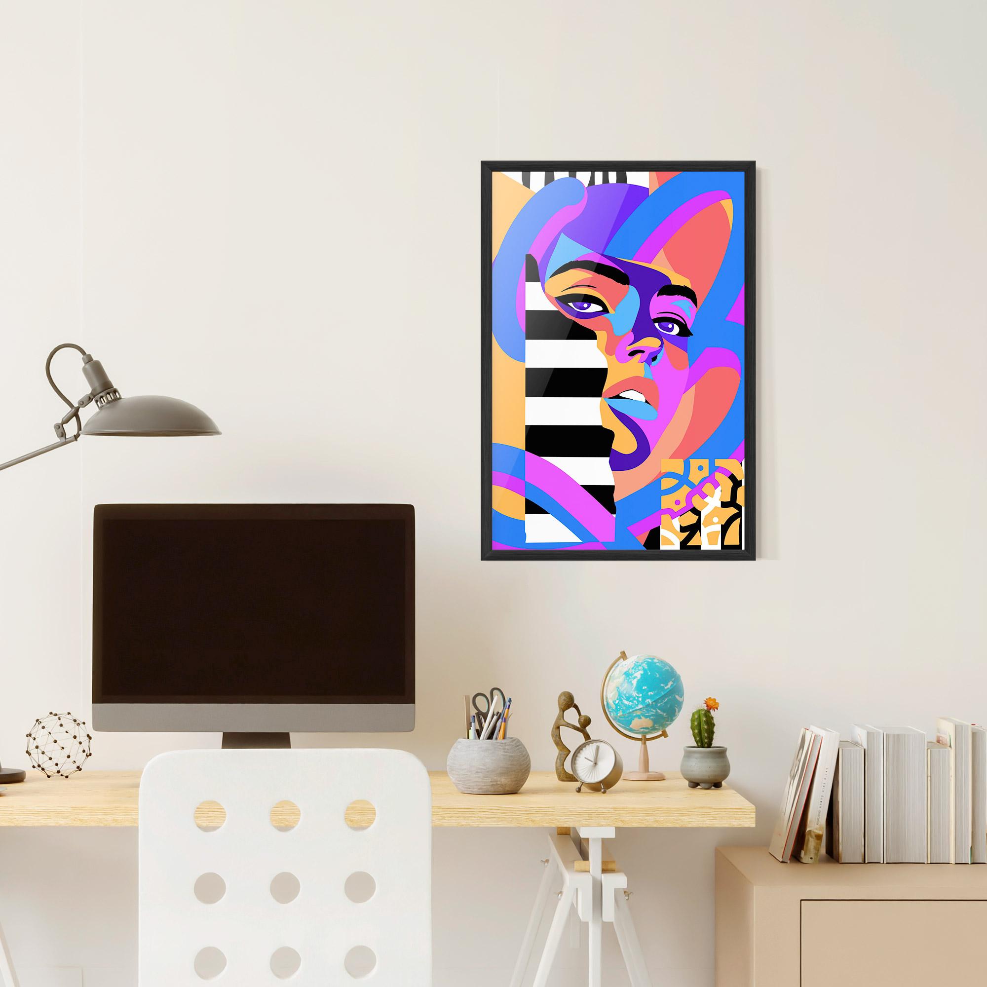 Plakat w Ramie Woman Art Face mockup 6