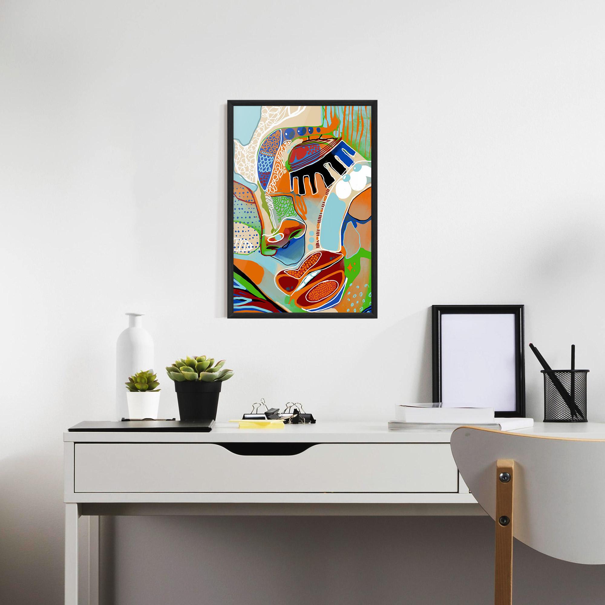 Plakat w Ramie Abstract Face Art mockup 7