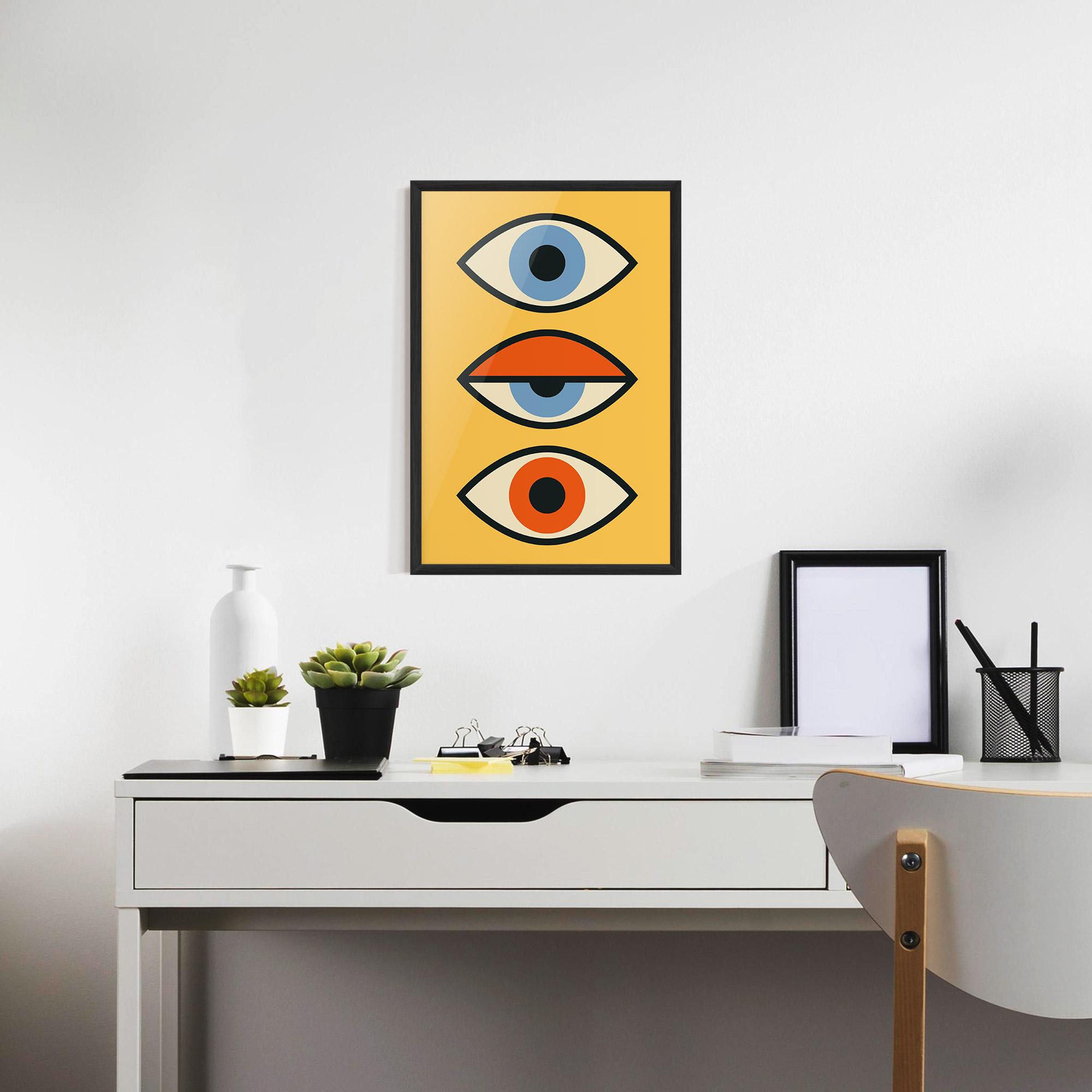 Plakat w Ramie Blue Orange Eye mockup 7
