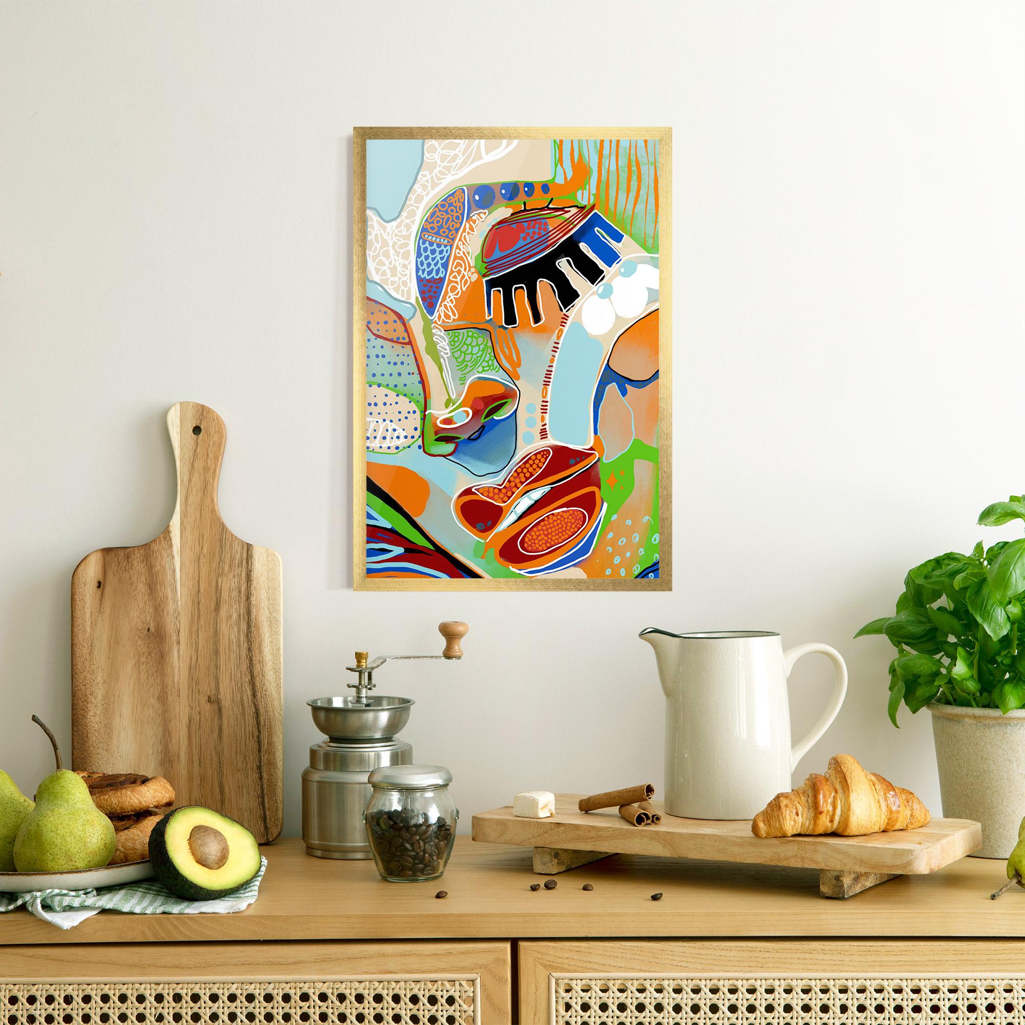 Plakat w Ramie Abstract Face Art mockup 8