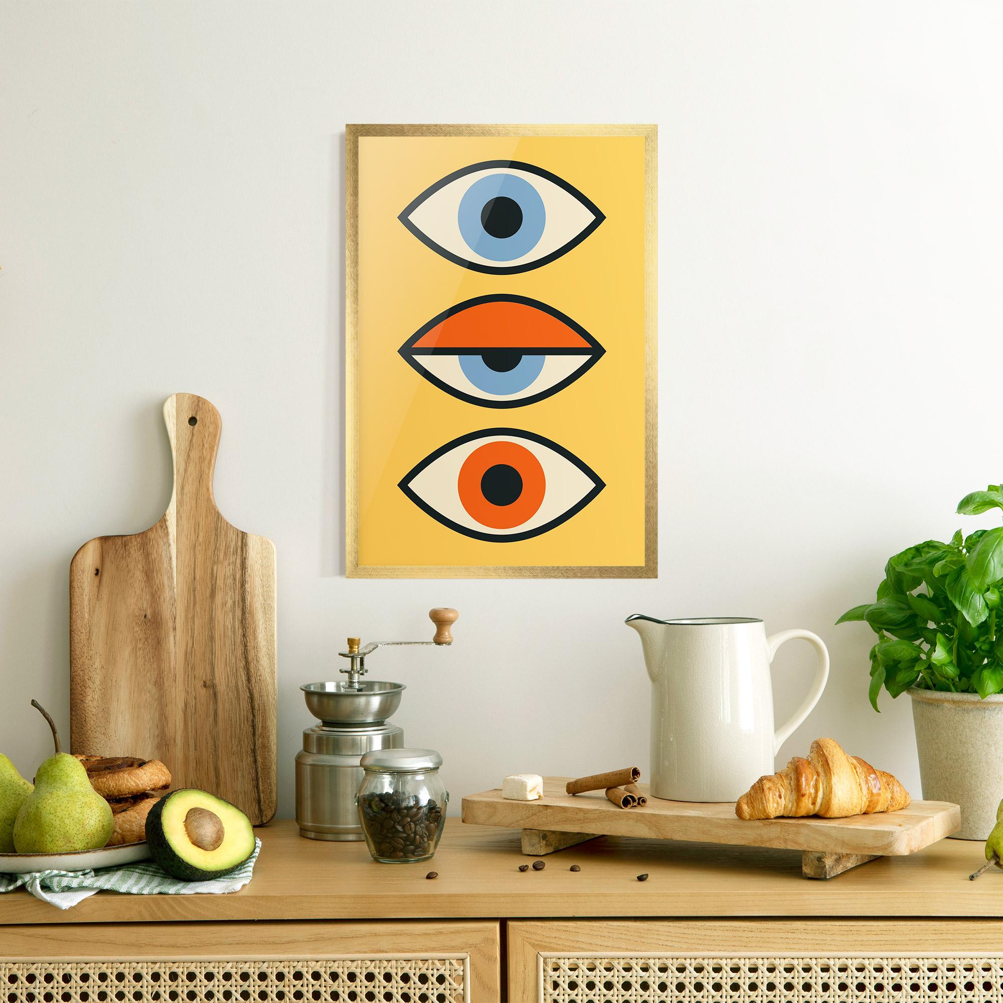 Plakat w Ramie Blue Orange Eye mockup 8