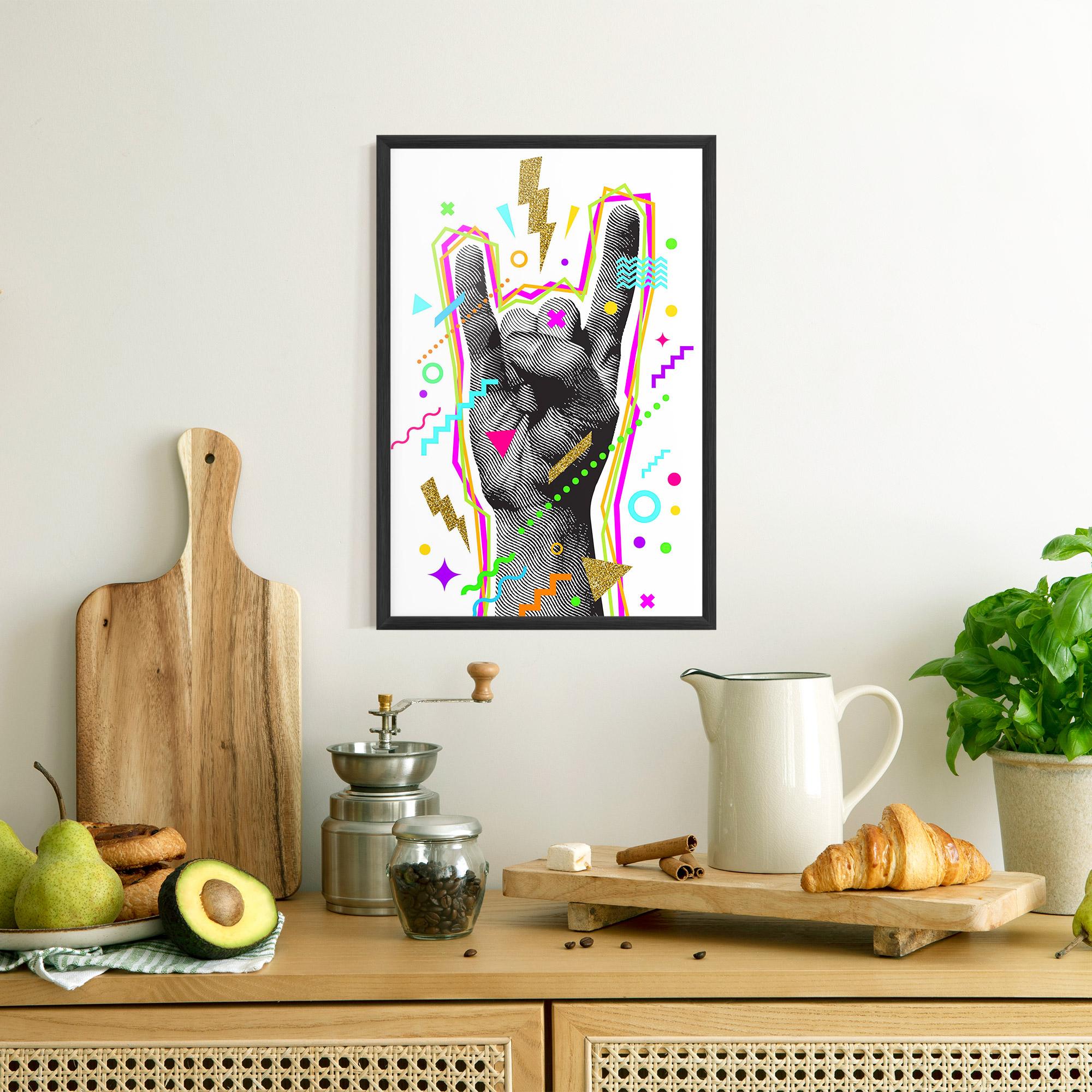 Plakat w Ramie Hand Sign Art mockup 8