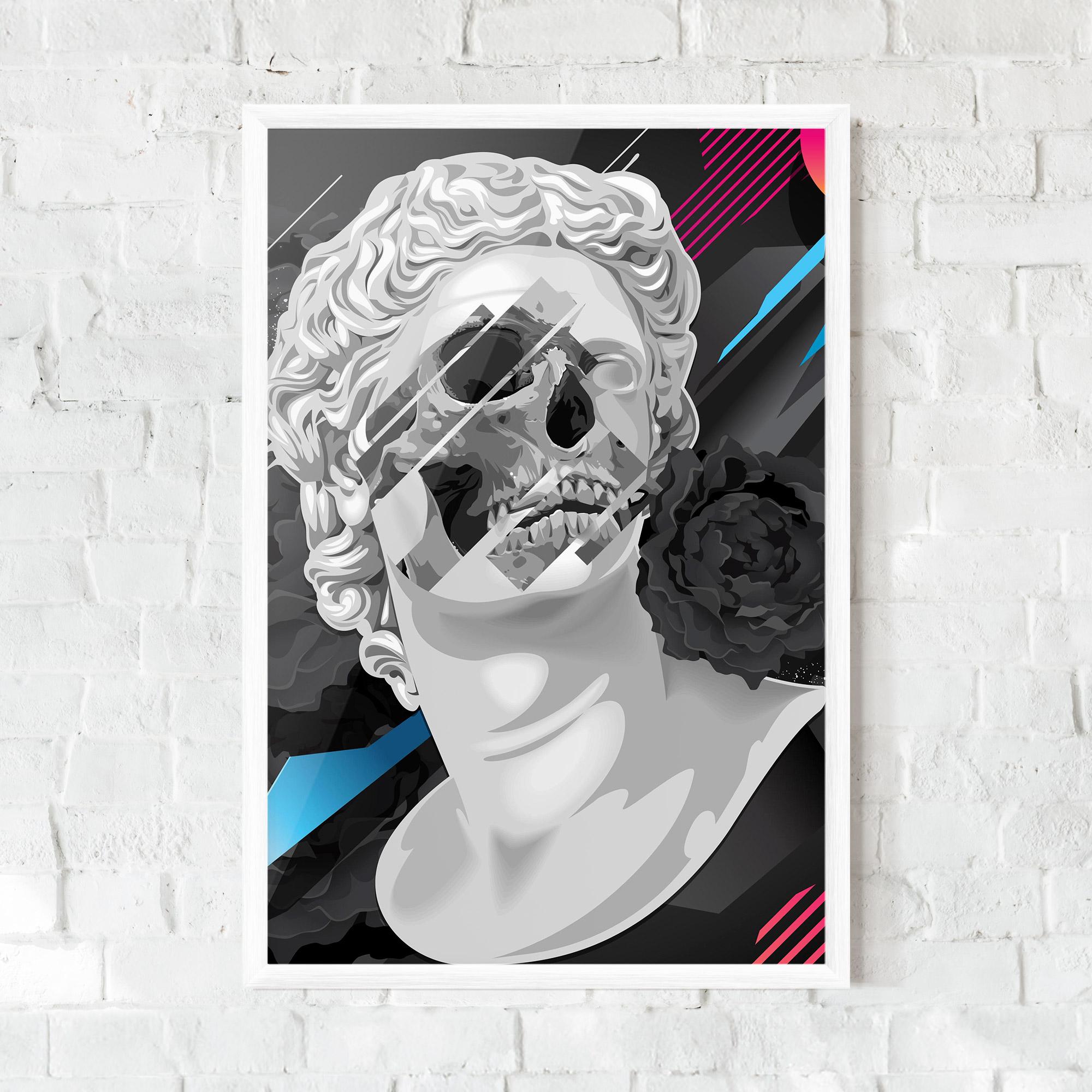 Plakat w Ramie Black Rose Statue mockup 0