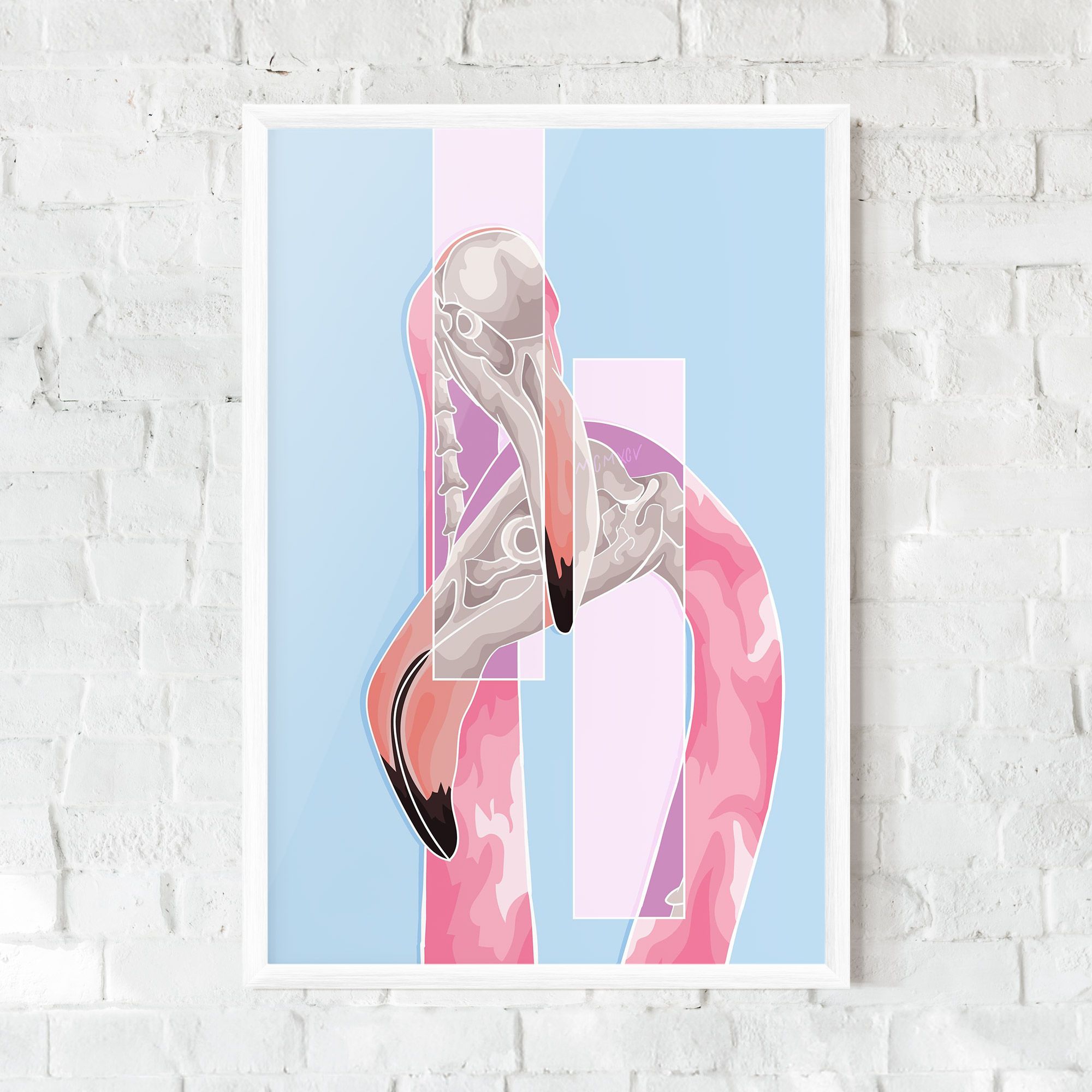 Pink Skull Flamingo mockup 0