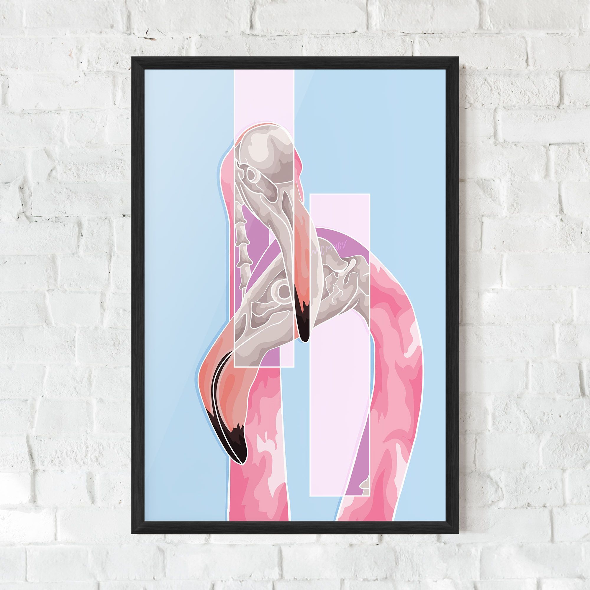 Pink Skull Flamingo mockup 0