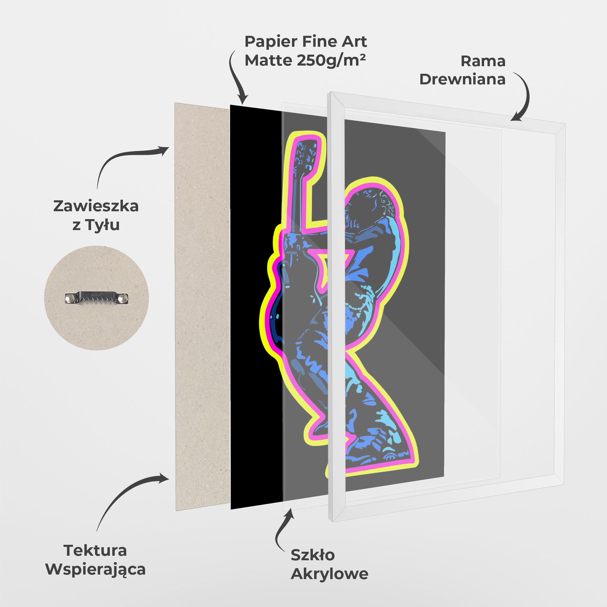 Plakat w Ramie Guitarist Art mockup 1
