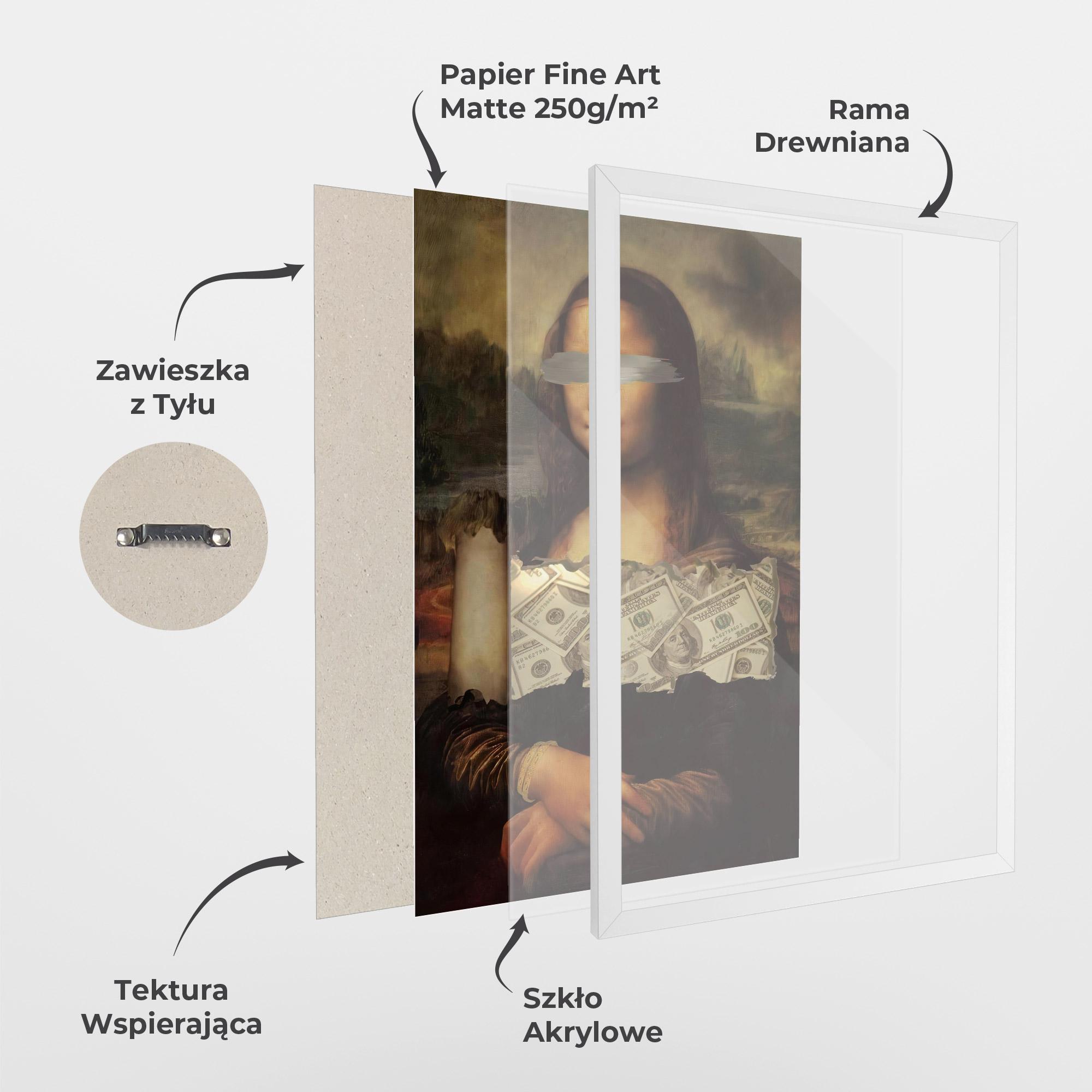 Plakat w Ramie Money Lisa mockup 1