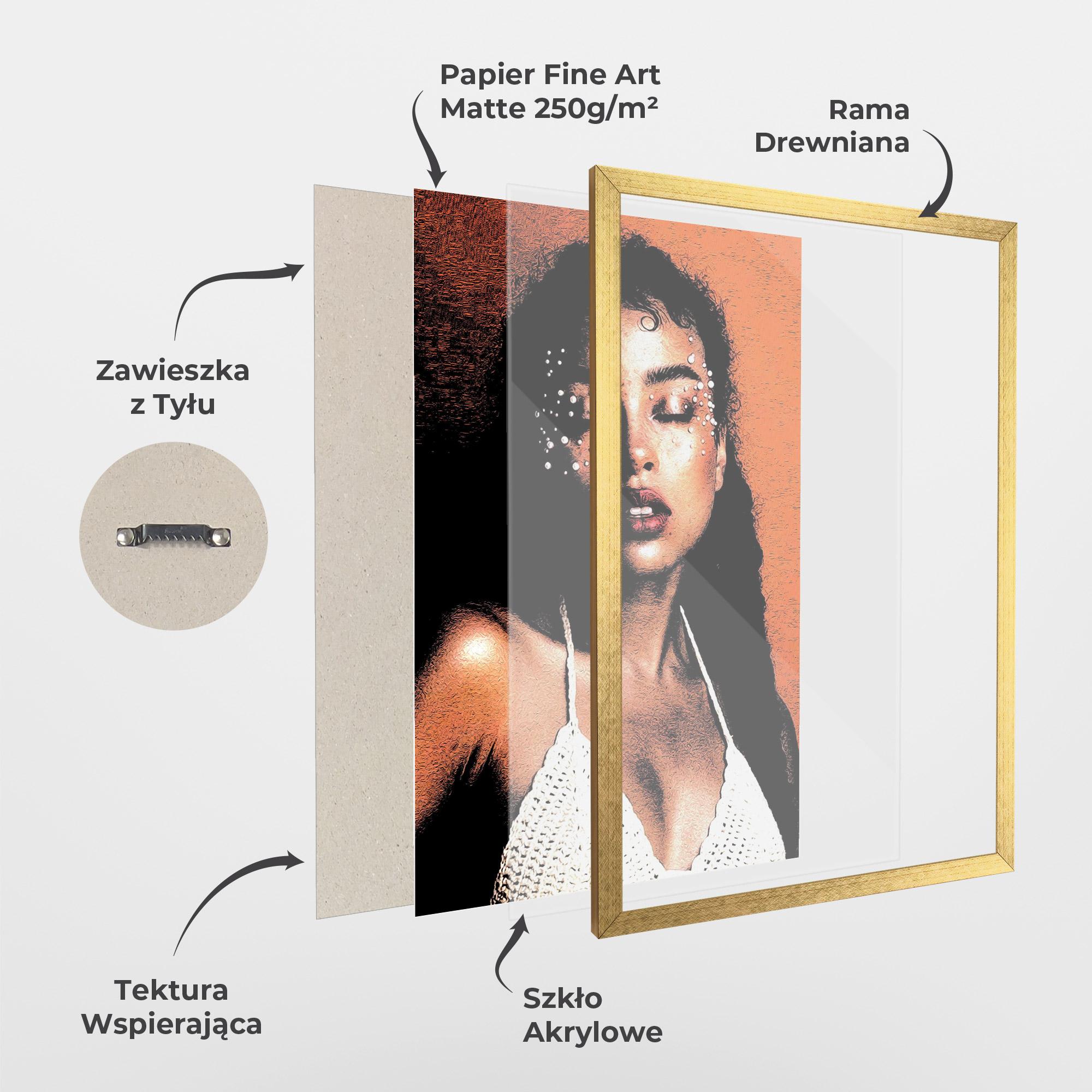 Plakat w Ramie Black Pearls Lady mockup 1