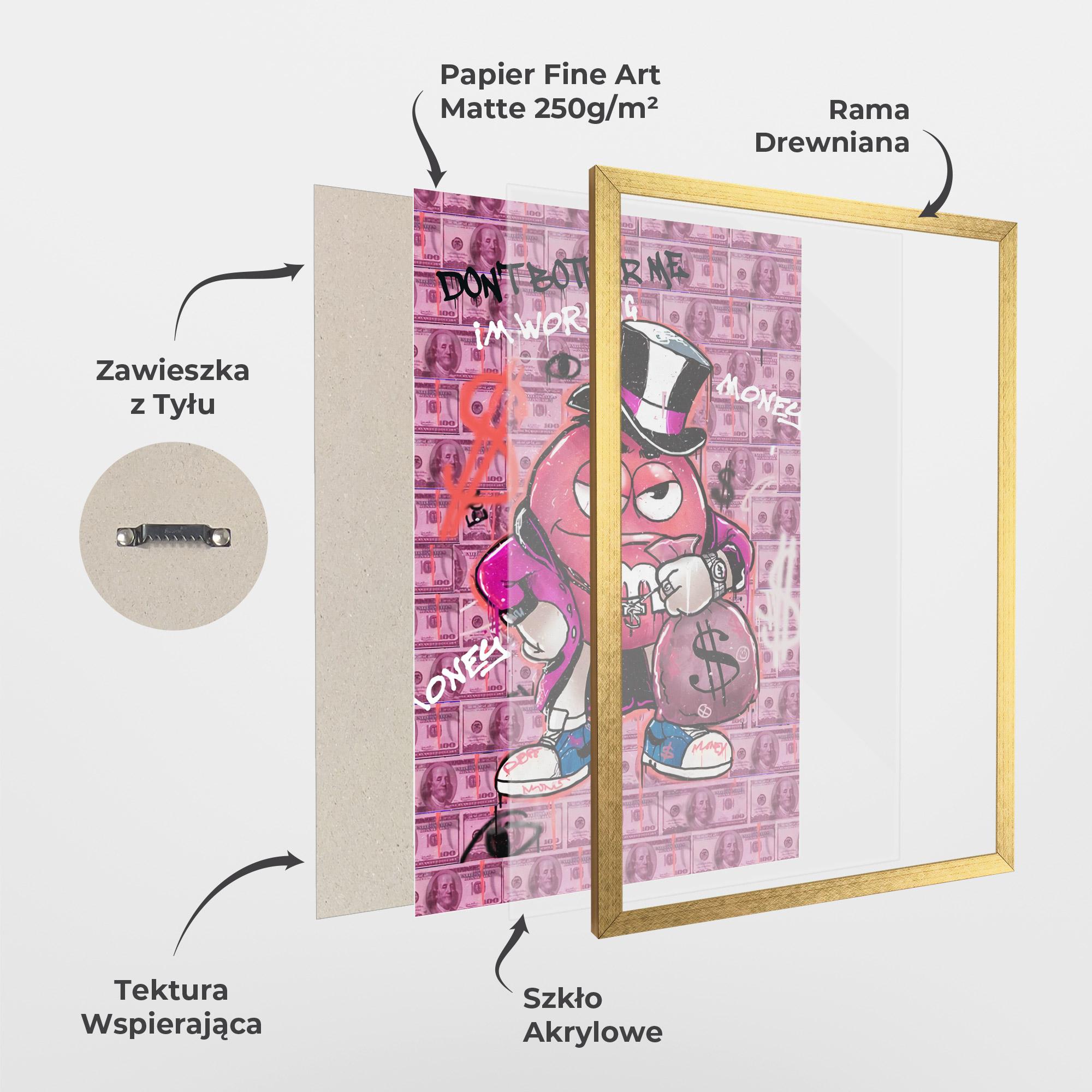 Plakat w Ramie Give Me Your Money mockup 1