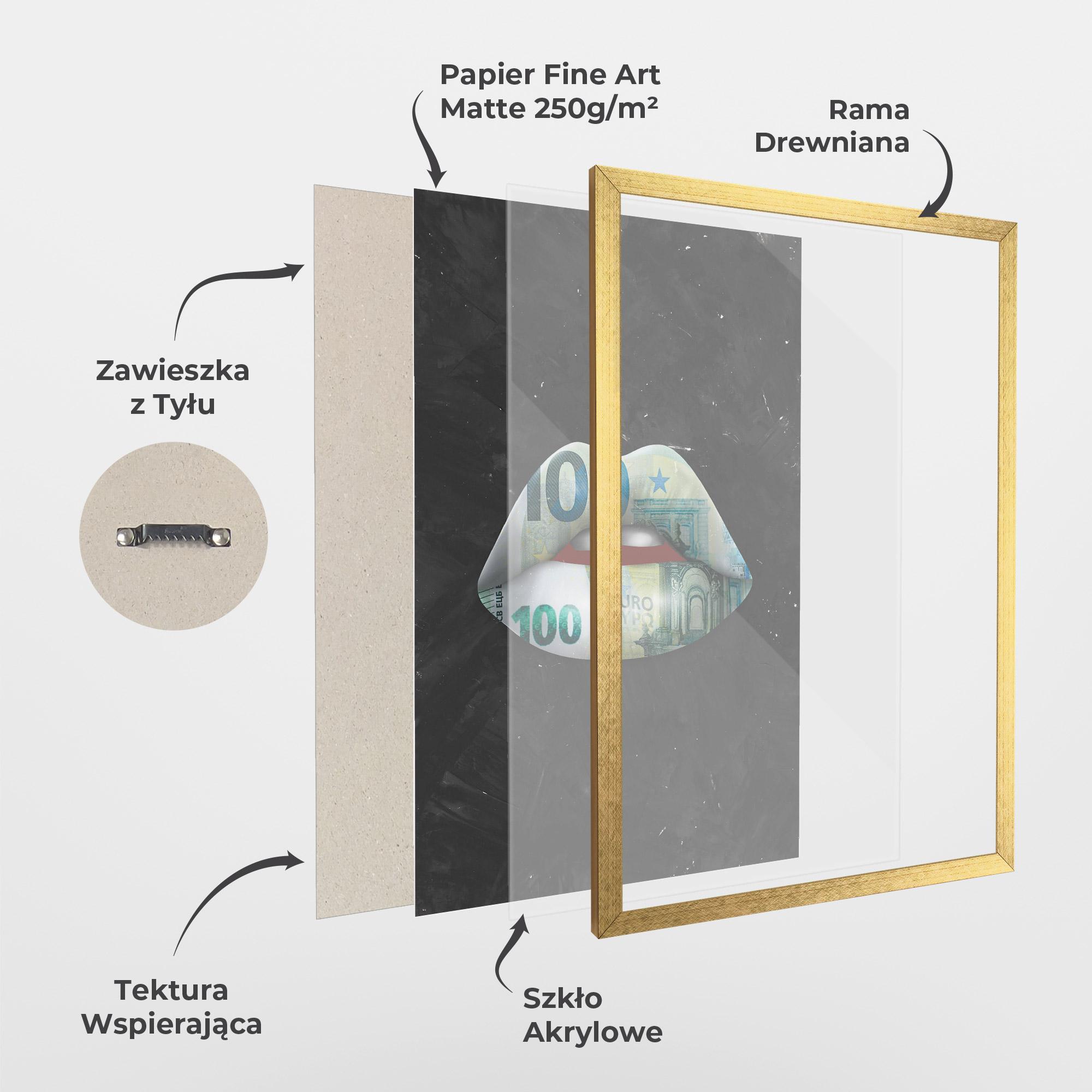 Plakat w Ramie Money On The Women mockup 1