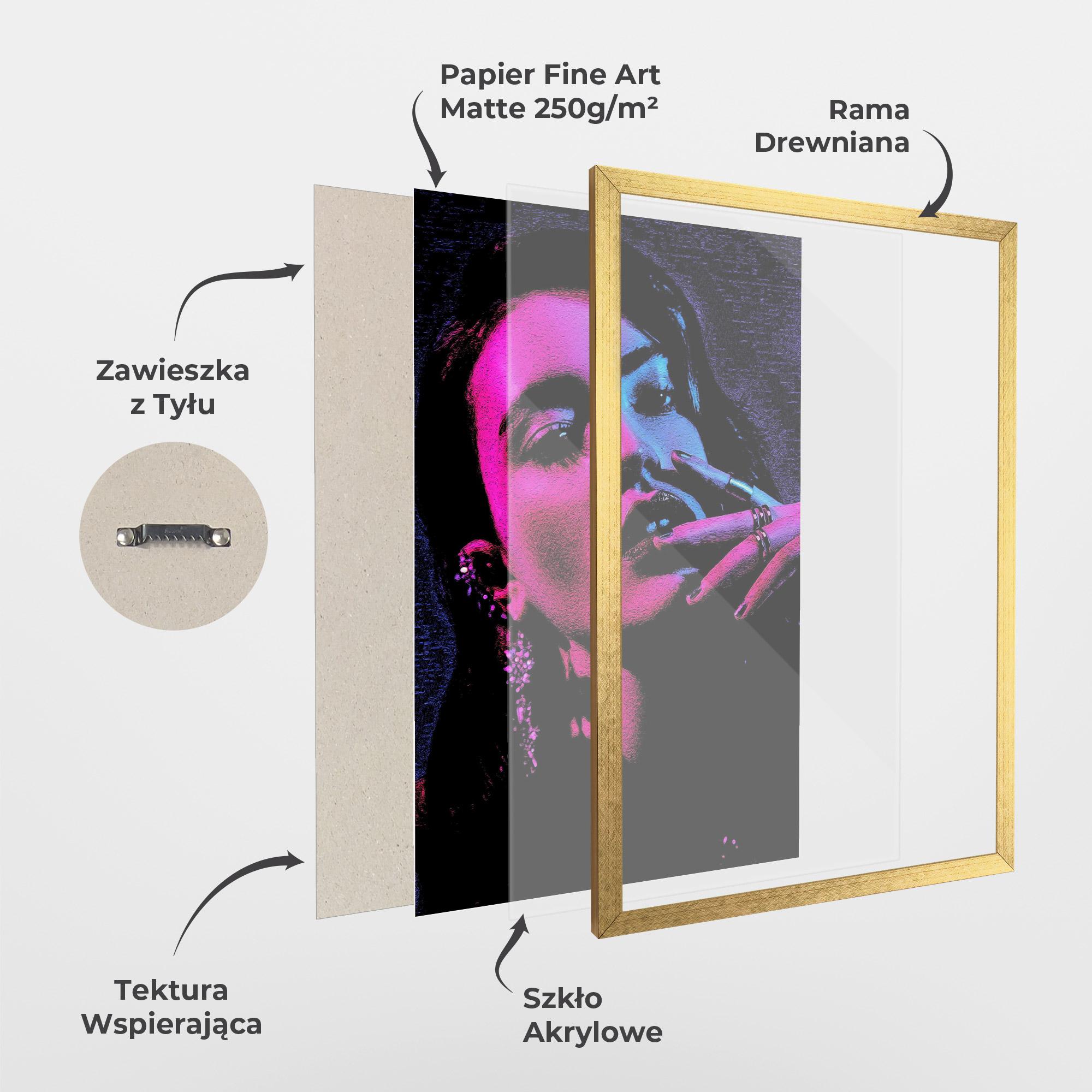 Plakat w Ramie Purple Light Lady mockup 1