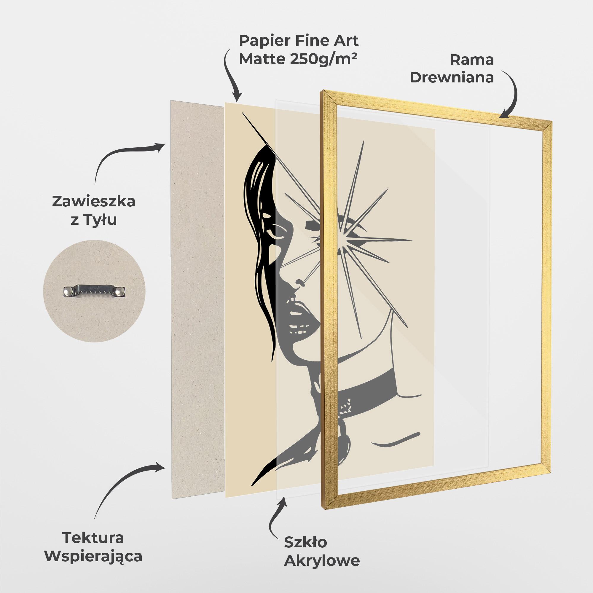 Plakat w Ramie Woman Vision Star mockup 1