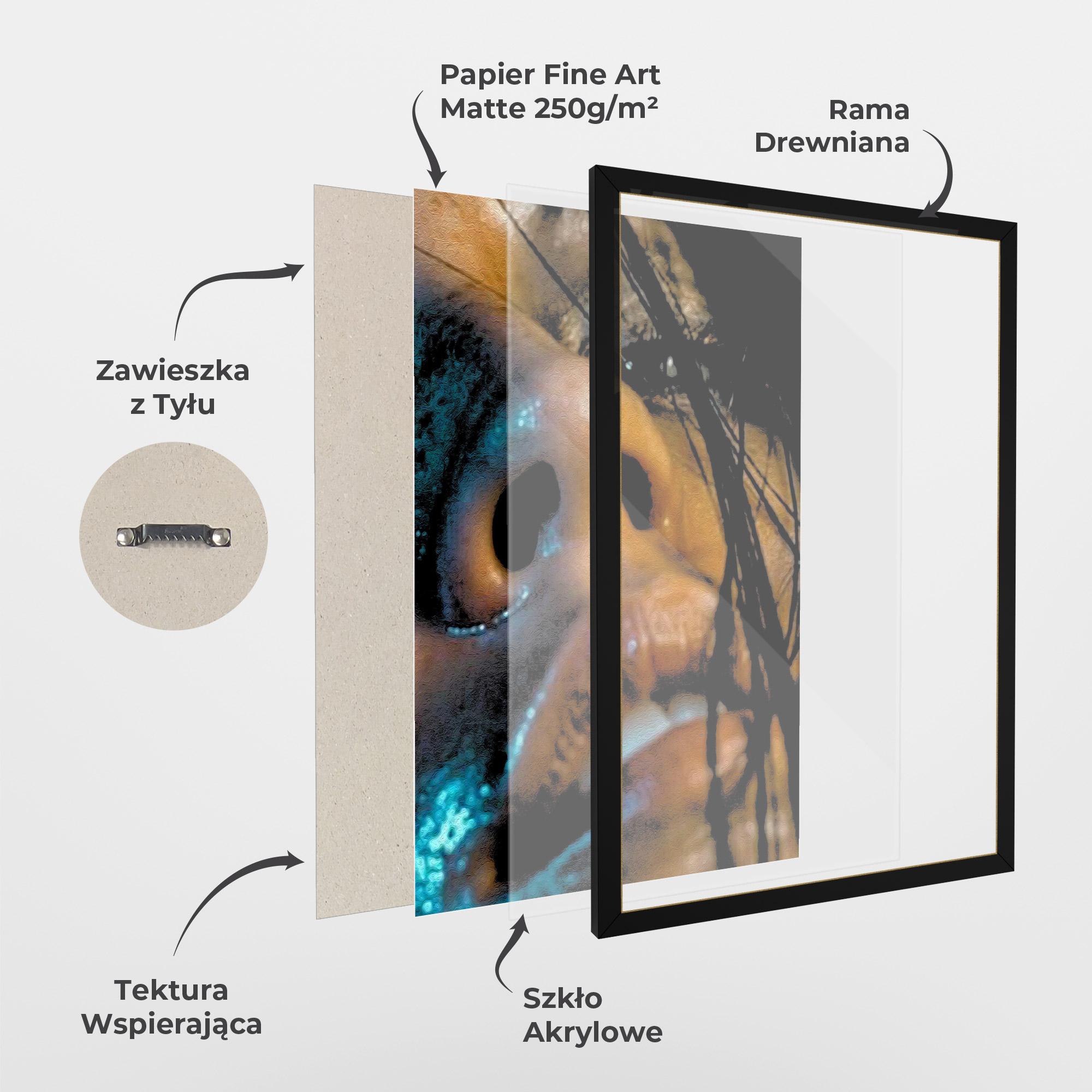 Plakat w Ramie Blue Light Face mockup 1