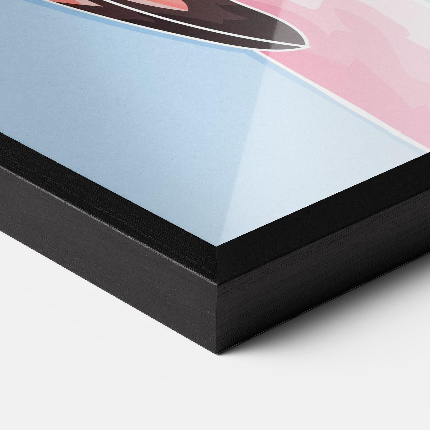 Plakat w Ramie Pink Skull Flamingo mockup 3