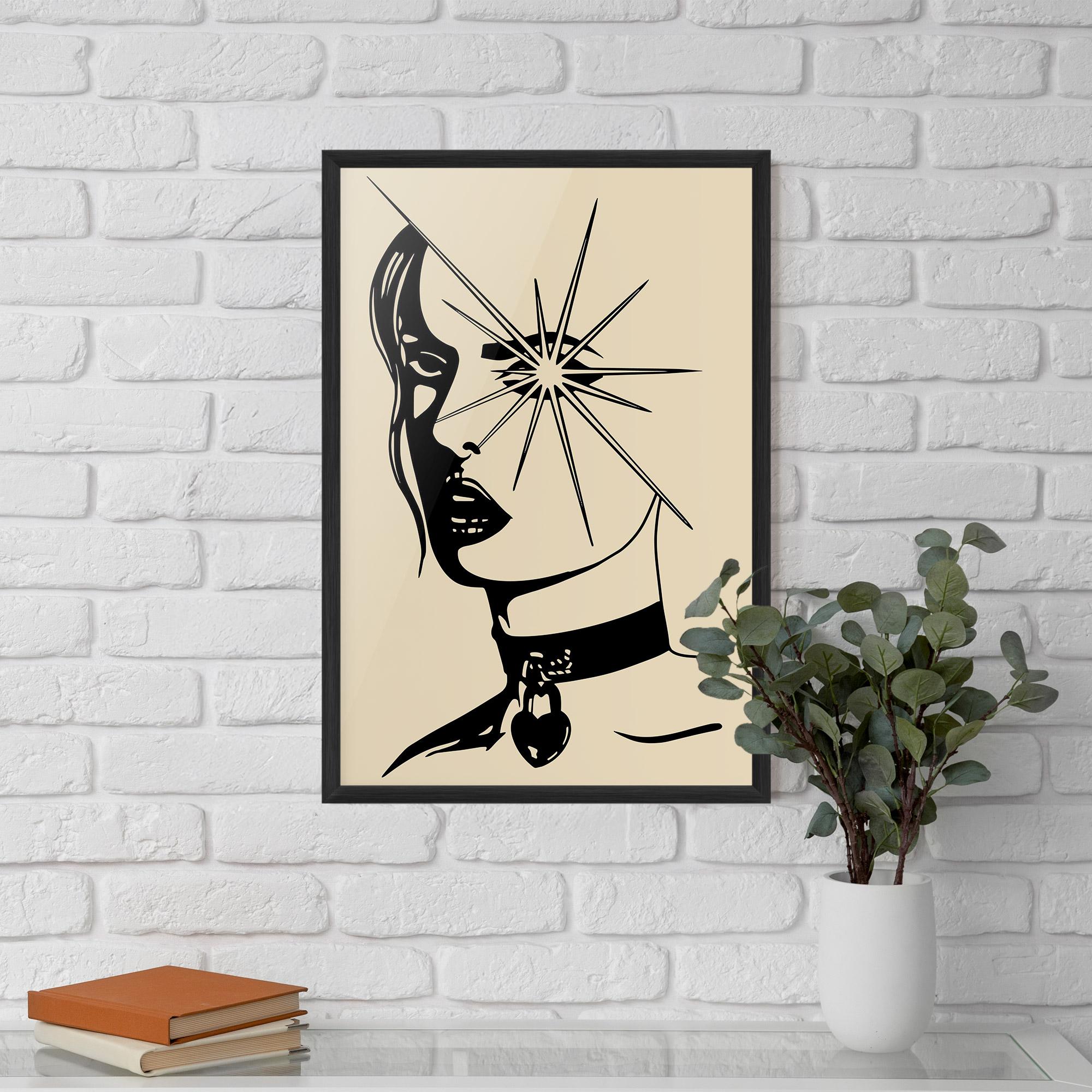 Plakat w Ramie Woman Vision Star mockup 5