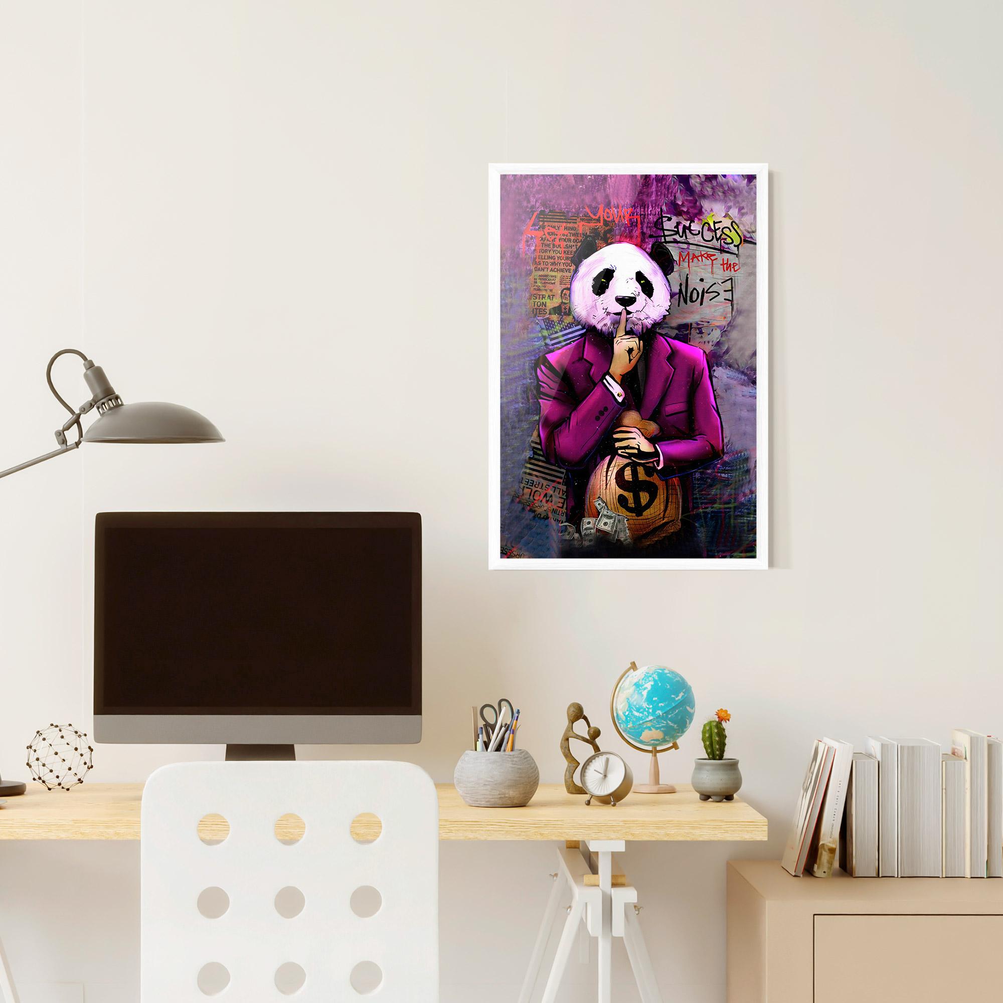 Plakat w Ramie Silence Panda mockup 6