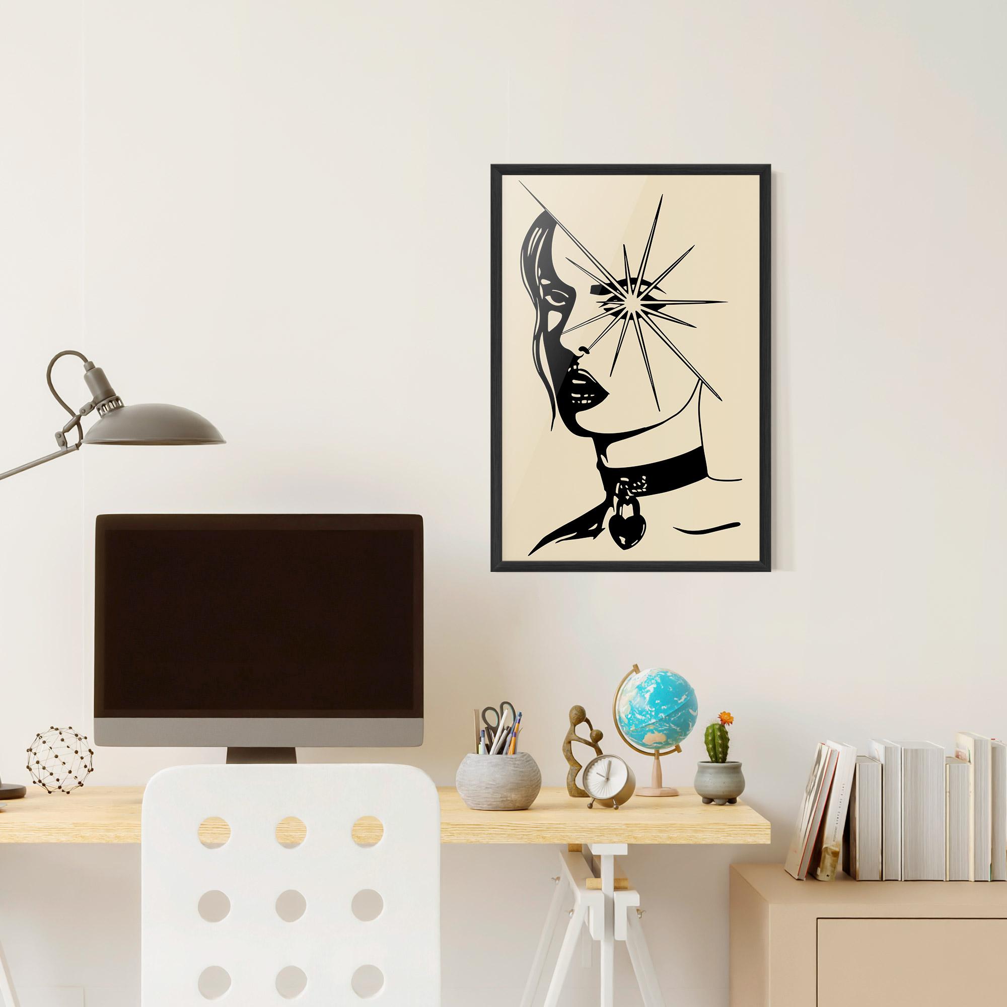 Plakat w Ramie Woman Vision Star mockup 6