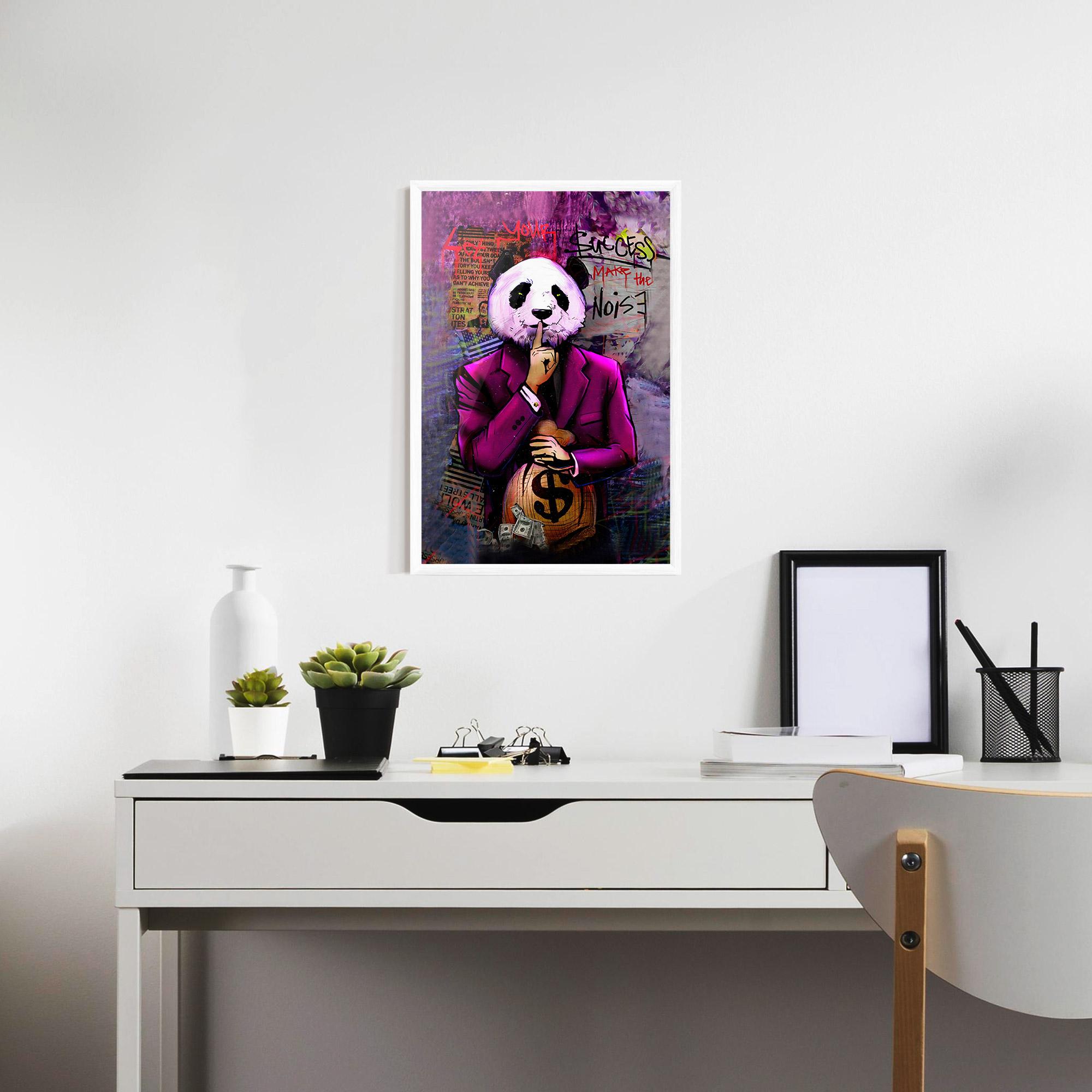 Plakat w Ramie Silence Panda mockup 7