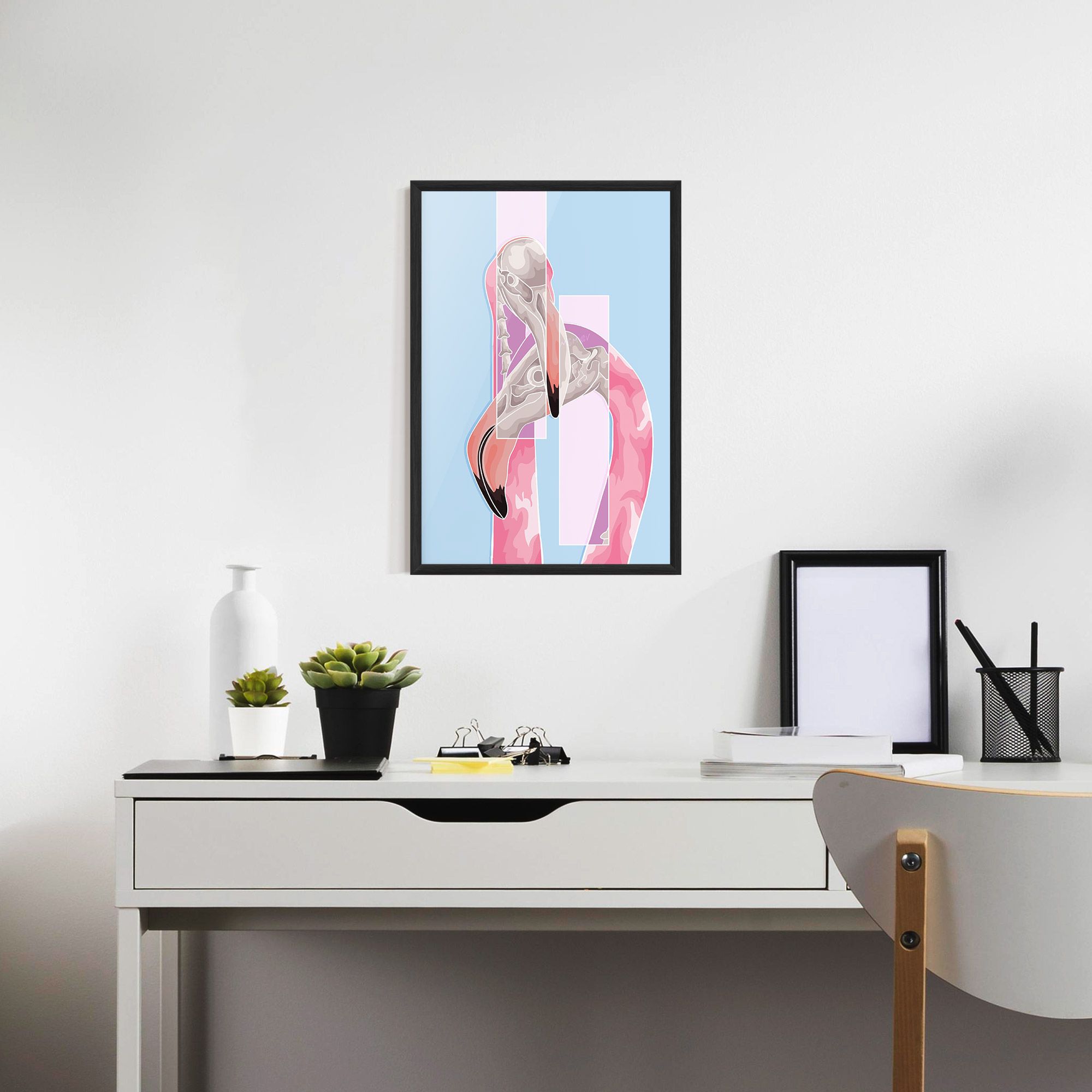 Pink Skull Flamingo mockup 7