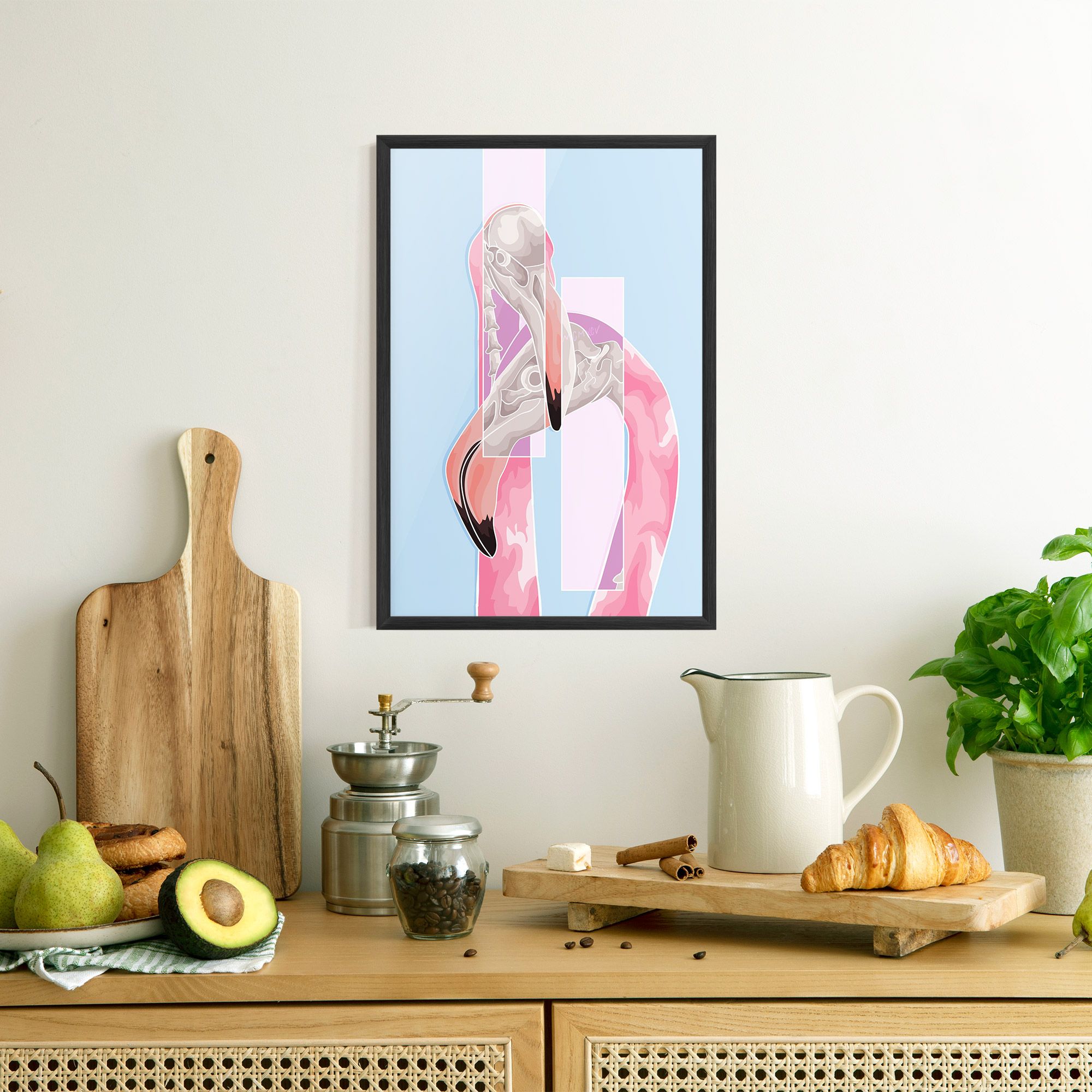 Pink Skull Flamingo mockup 8