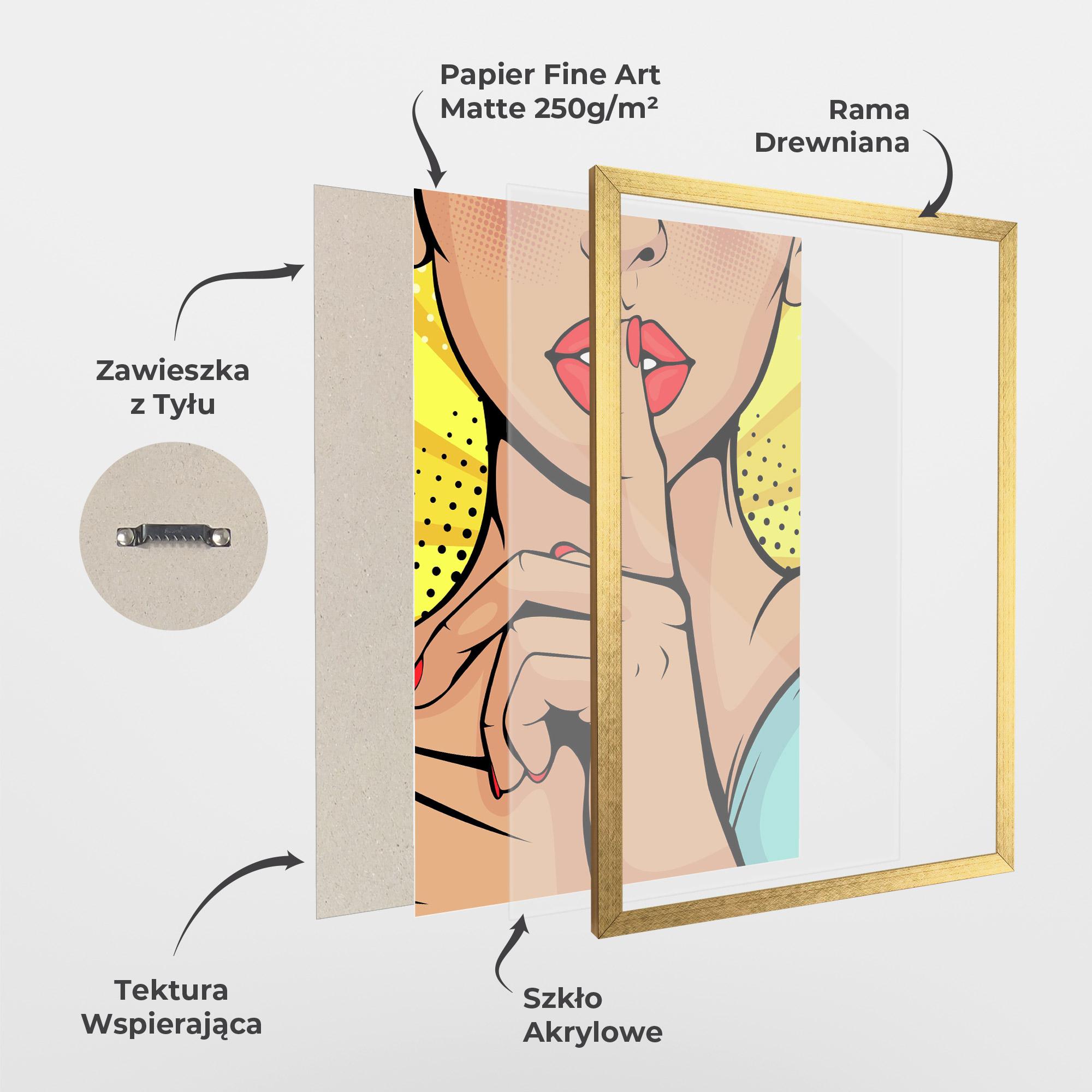 Plakat w Ramie Sush Pop Art mockup 1