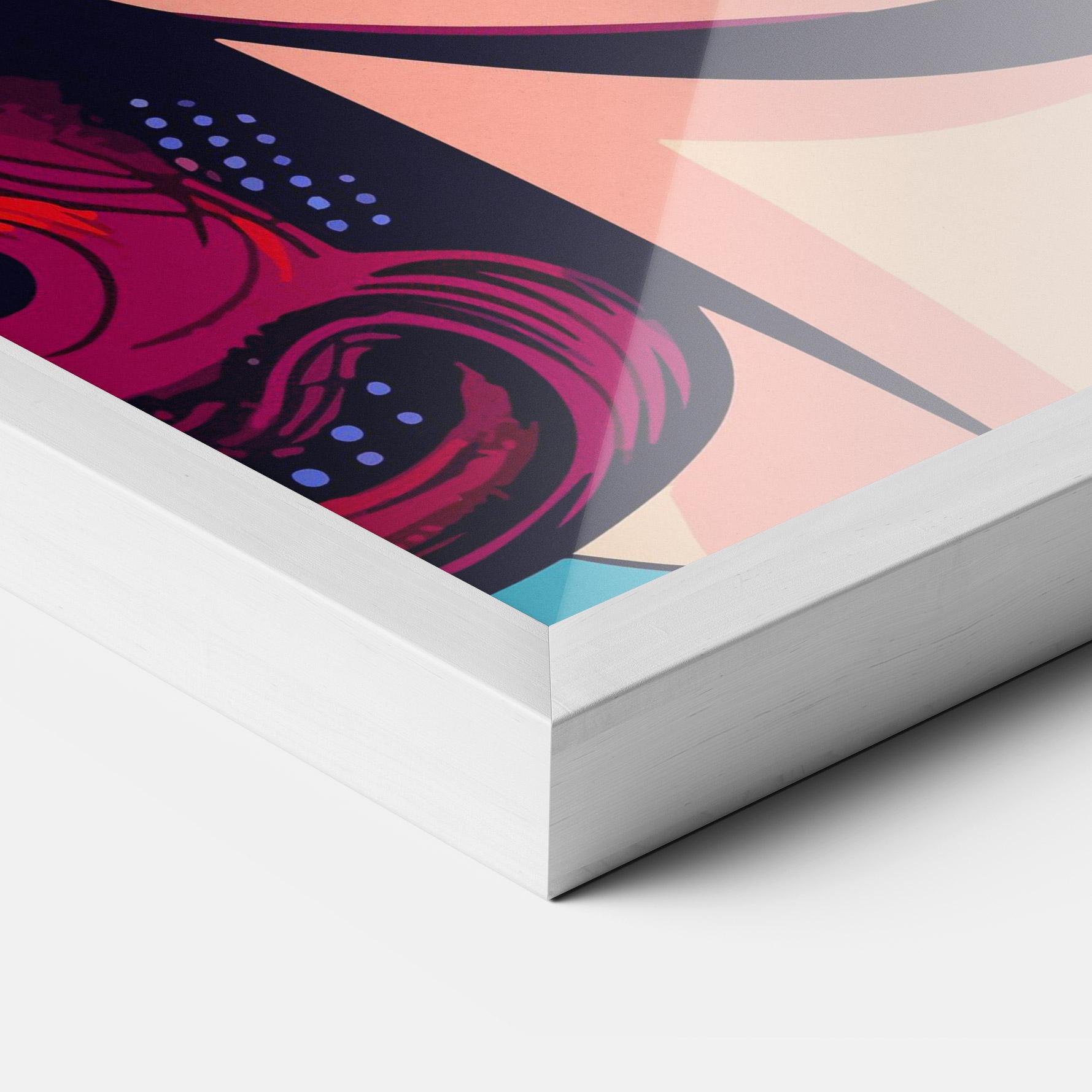 Plakat w Ramie Pop Scared Woman mockup 3