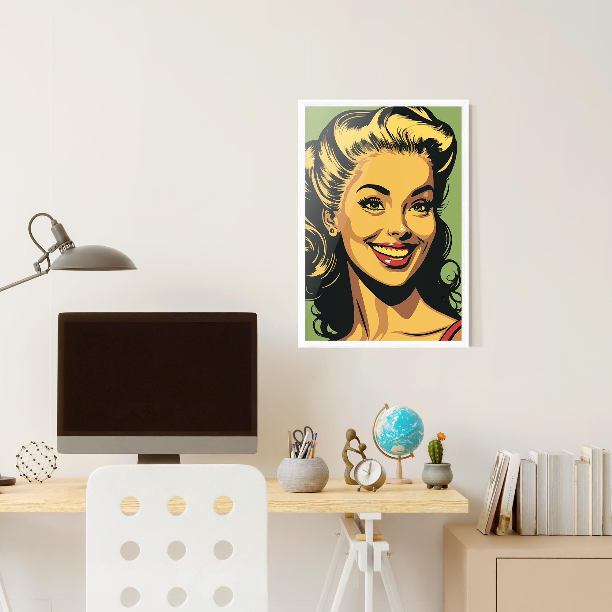 Plakat w Ramie Green Light Pop Lady mockup 6